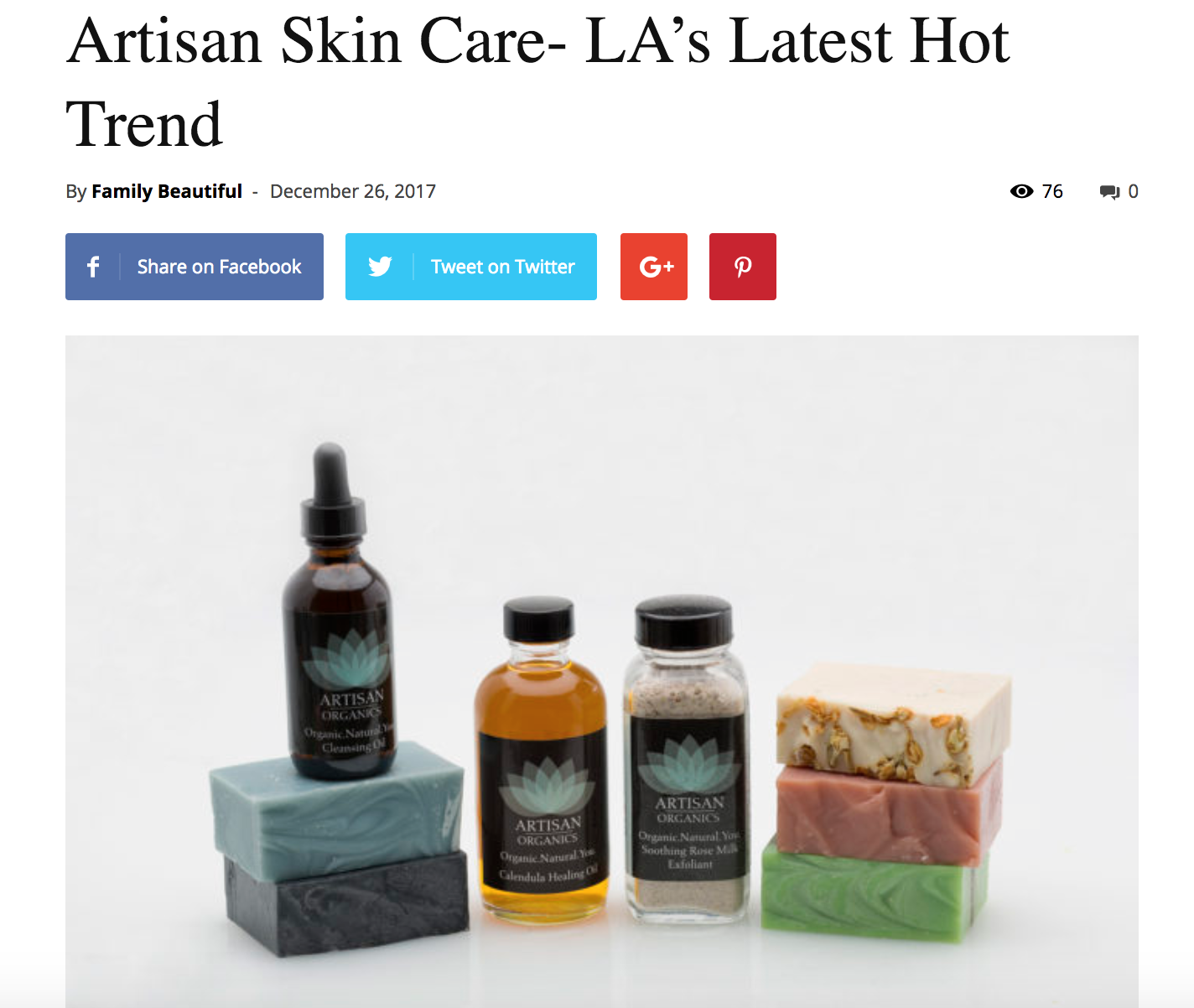 Artisan Skin Care-LA's Latest Hot Trend (Copy)