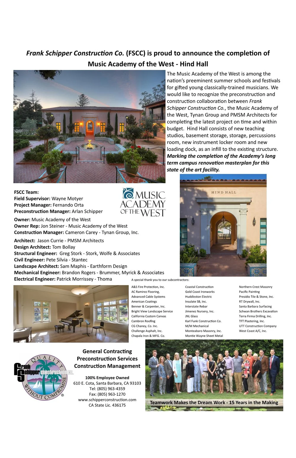 In The News — Frank Schipper Construction Company