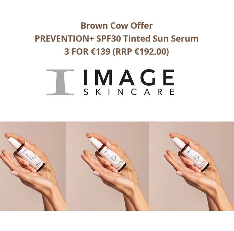 3 for &euro;139!! NEW! IMAGE Skincare PREVENTION+ Tinted Sun Serum 30ml - RRP &euro;64 3 for &euro;139 RRP &euro;191.00 https://www.browncow.ie/shop-image-skincare-sale Best new SPF product ever &hellip;