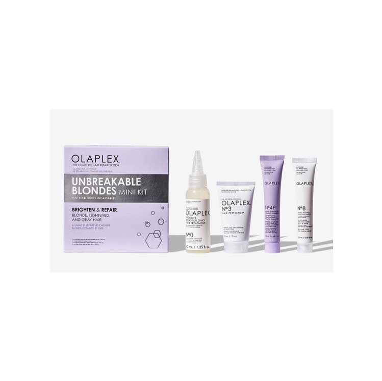 &euro;24!!! OLAPLEX Unbreakable Blondes Mini Kit - &euro;29.50 Offer Price &euro;24! https://www.browncow.ie/shop-olaplex-haircare-sale TREAT:
NO.0 INTENSIVE BOND BUILDING HAIR TREATMENT 40ML
NO.3 HAIR PERFECTOR 30ML
TONE:
NO.4P BLONDE ENHANCER&trade