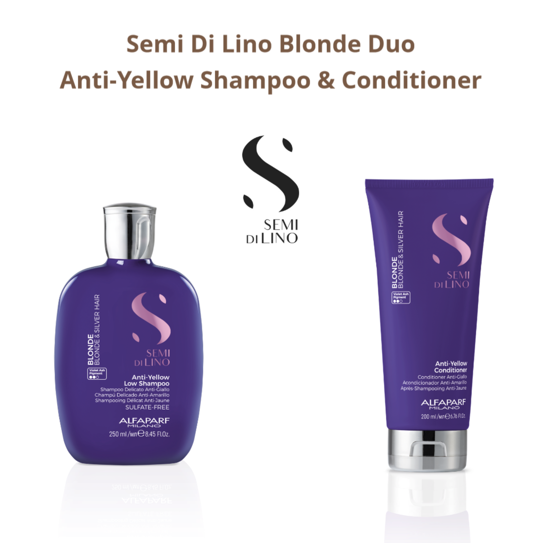 Semi di Lino Blonde Anti-Yellow Purple Conditioner - Alfaparf Milano