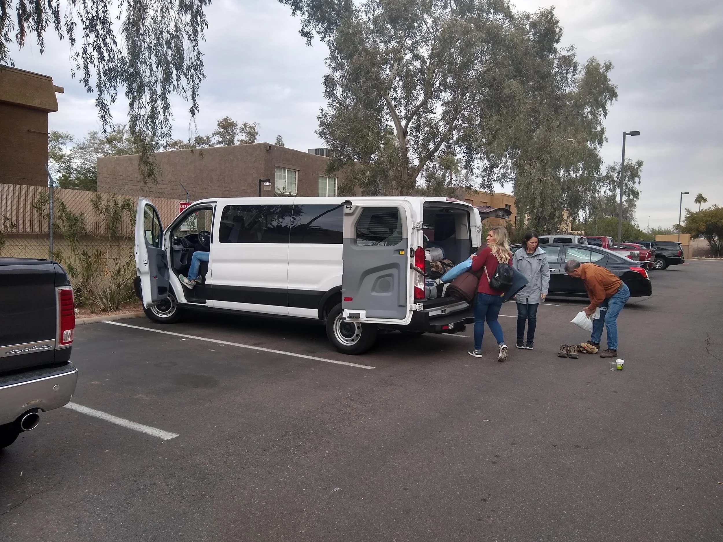loading up our Phoenix to Mexico van - 2020