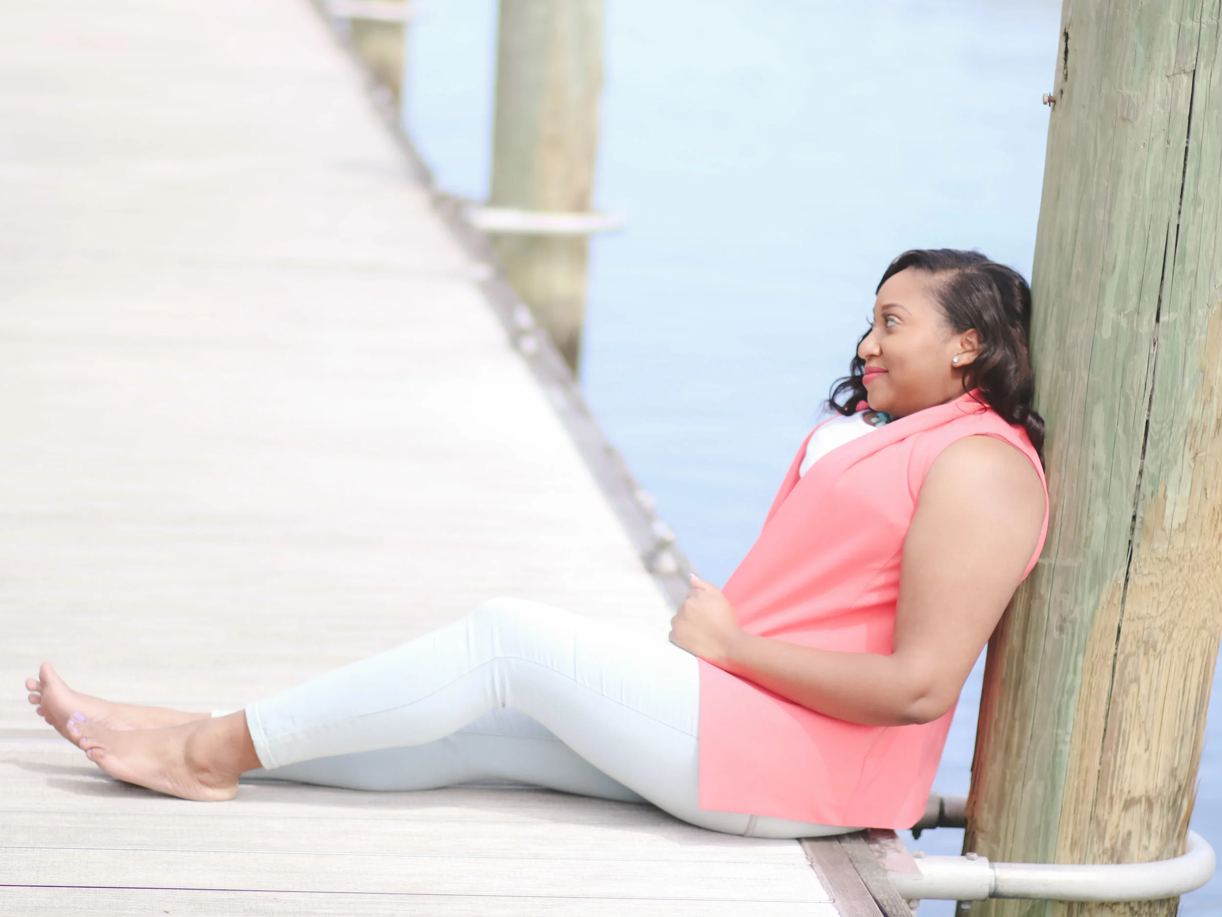 Coral Blazer - Belk , Jeans - Areopostale (Super Stretchy), White Tank - Walmart Blazer - No longer available Jeans- No longer available 