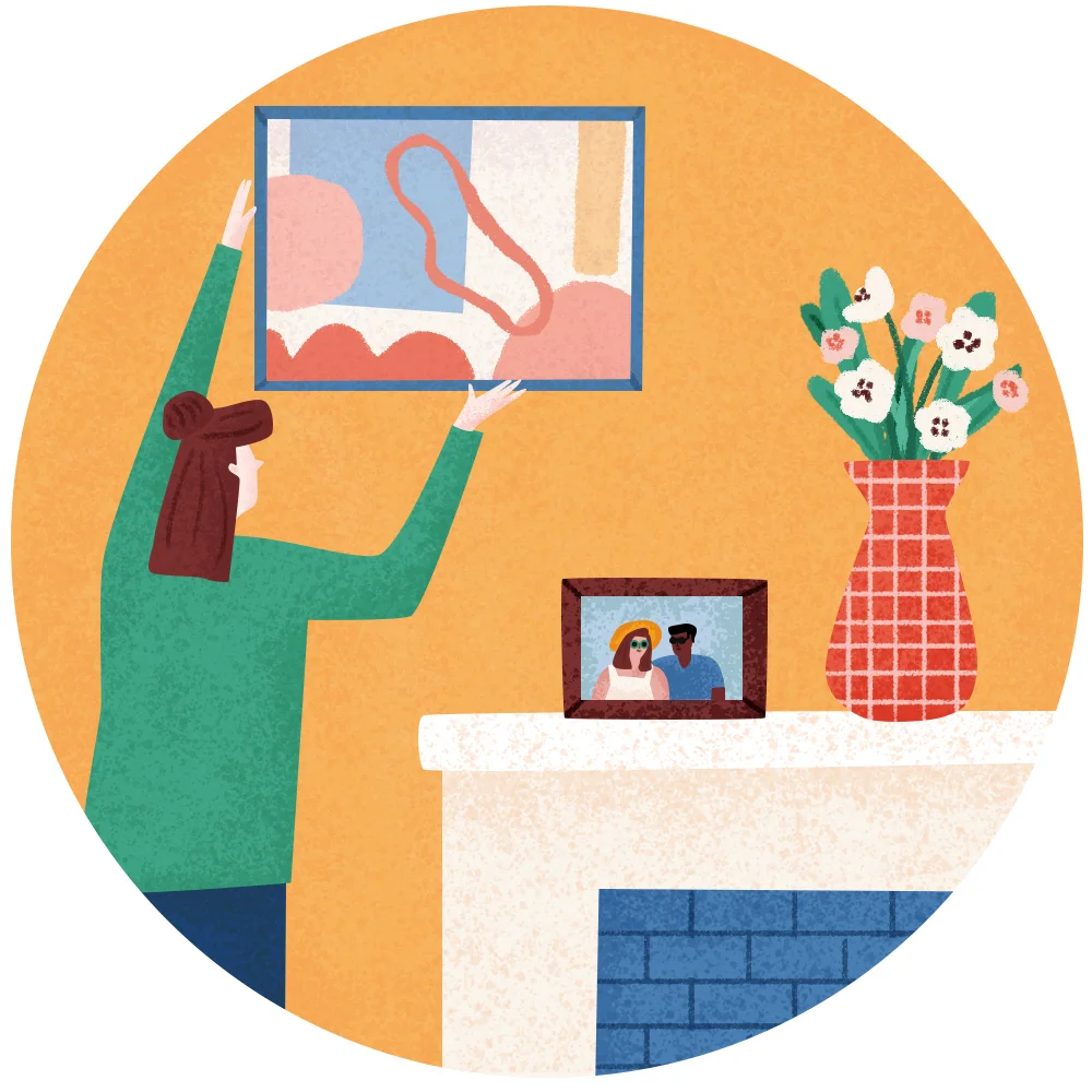 6. Customer receives art