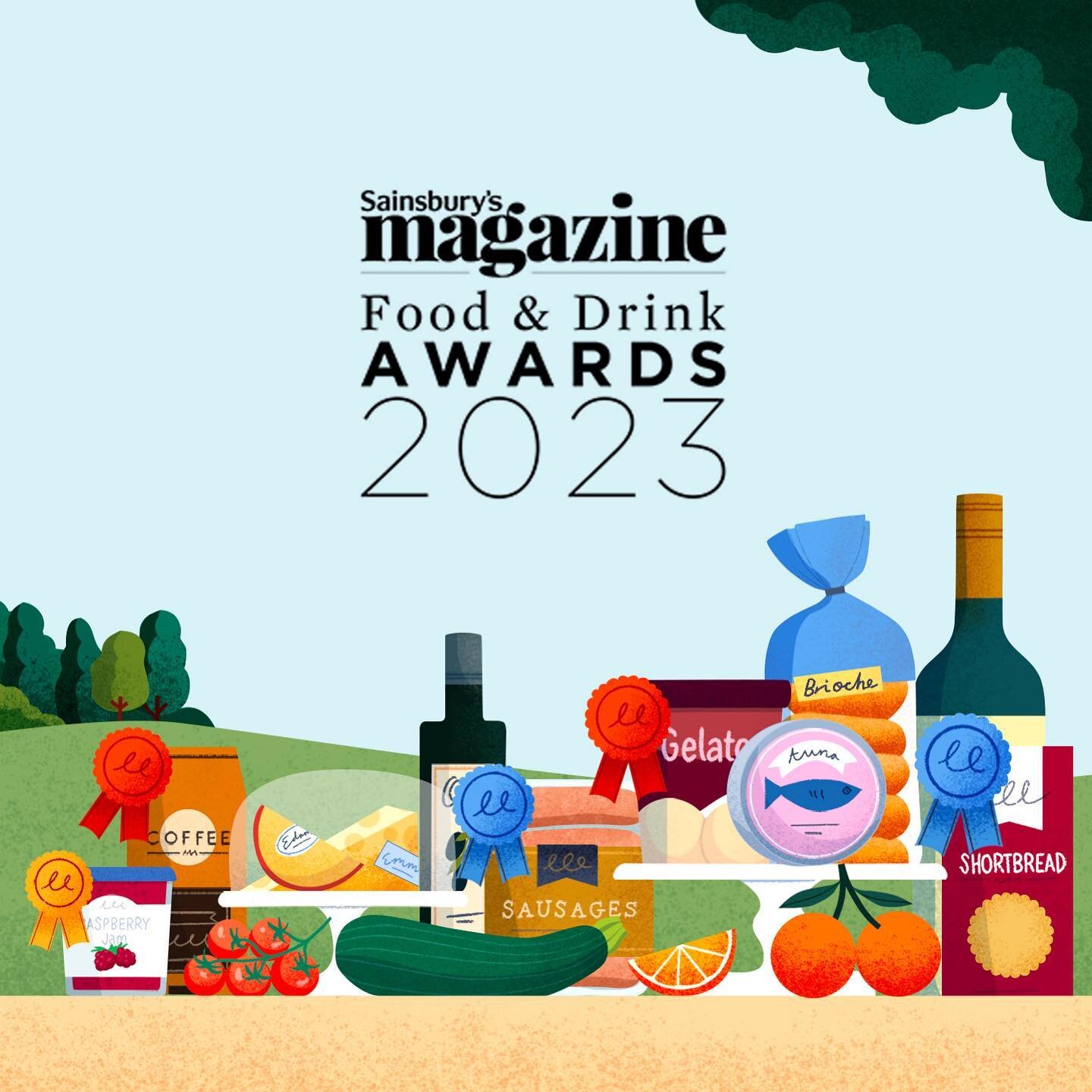 ⁣Hello! Here is a new-ish piece for @sainsburysmag. I illustrated some food for the 2023 food and drink awards. ⠀
.⠀
.⠀
.⠀
.⠀
#food #illustration #foodillustration #sainsburiesmag