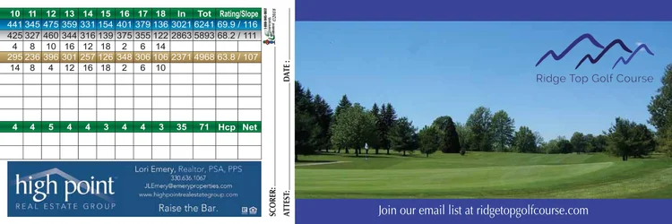 Top Ridge Golf Course Course Info & Rates — Ridge Top Golf Course