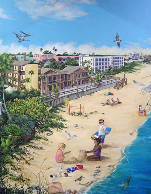 Panel #5 – Ocean Drive, sand dunes and beach