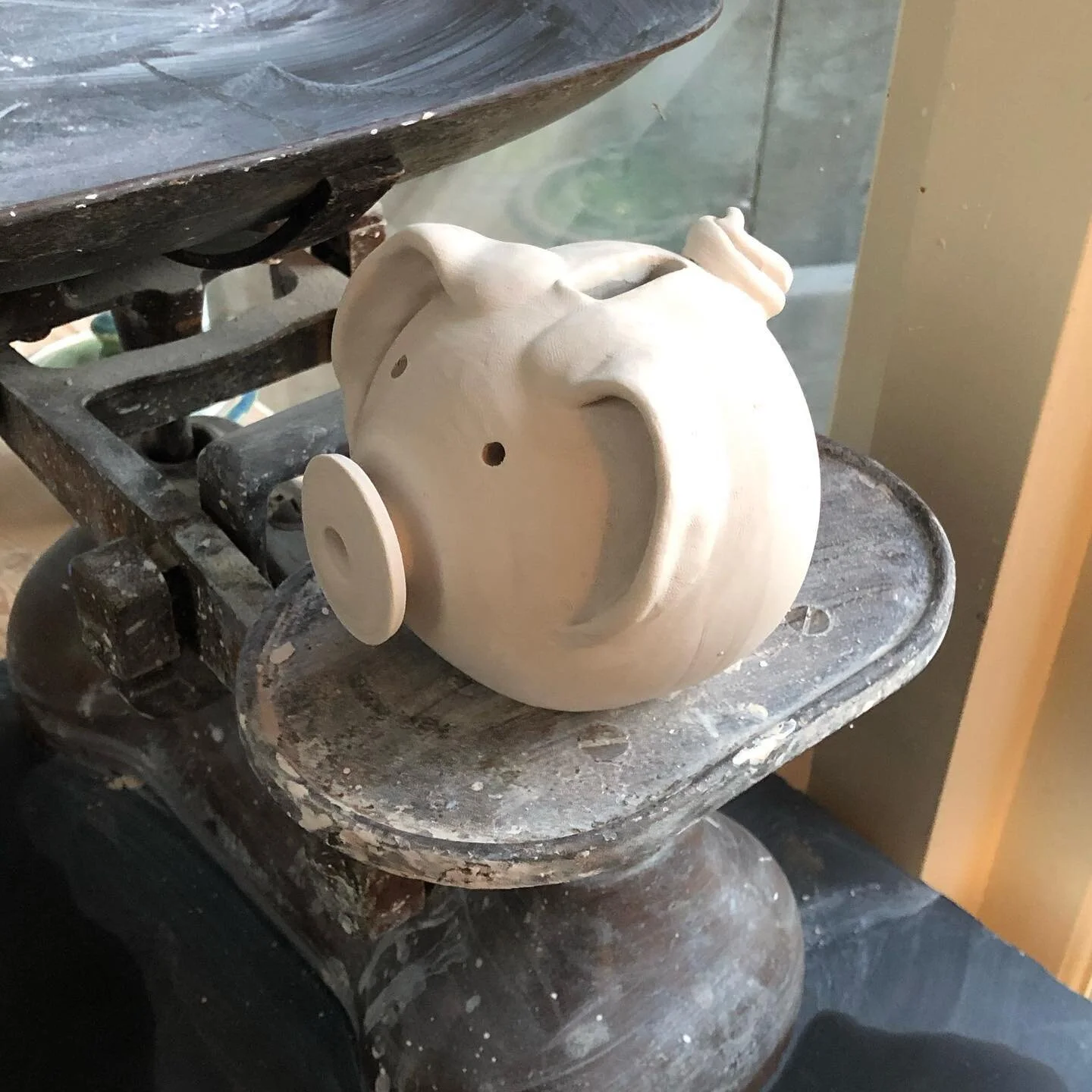 2021 holiday fund, pop it in your piggy bank🐷  #ceramics #newyear #independentpotter #newyearsresolutions #stonewareceramic #instapotter #thrown #handmadewithlove