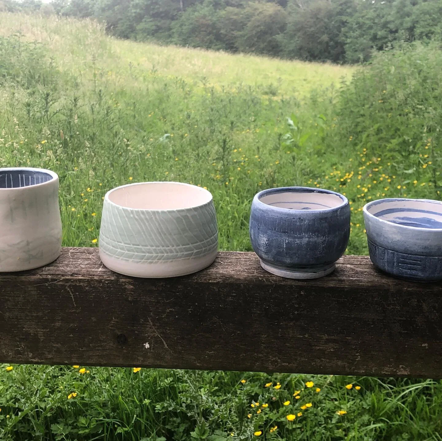 One happy student pleased with his first foray into the wonderful world of potting #contemporaryceramics #pottery-student #potterywheelthrowing #stonewareceramics #workshop #lovepottery #instapotterylovers