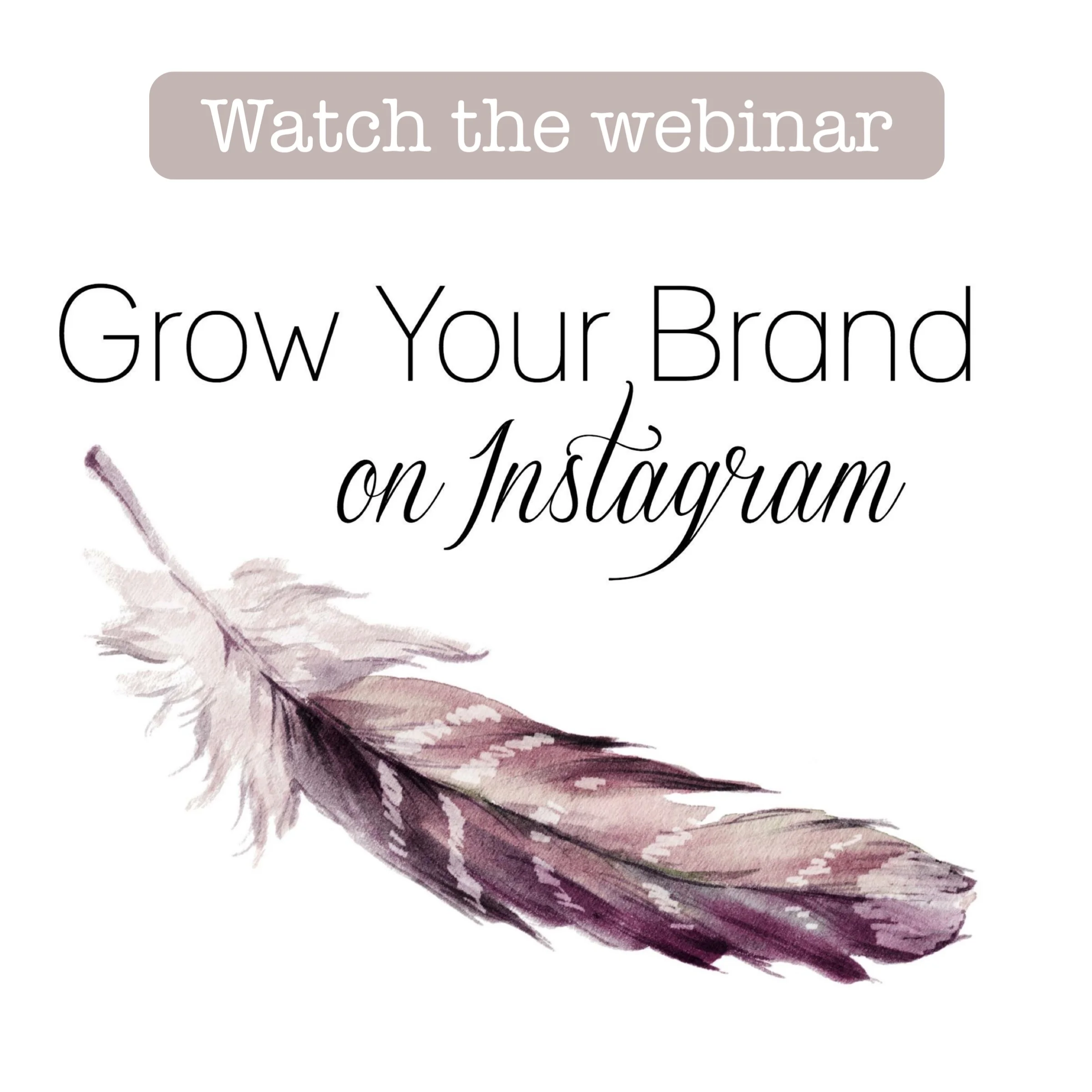 Grow Your Brand On Instagram Webinar