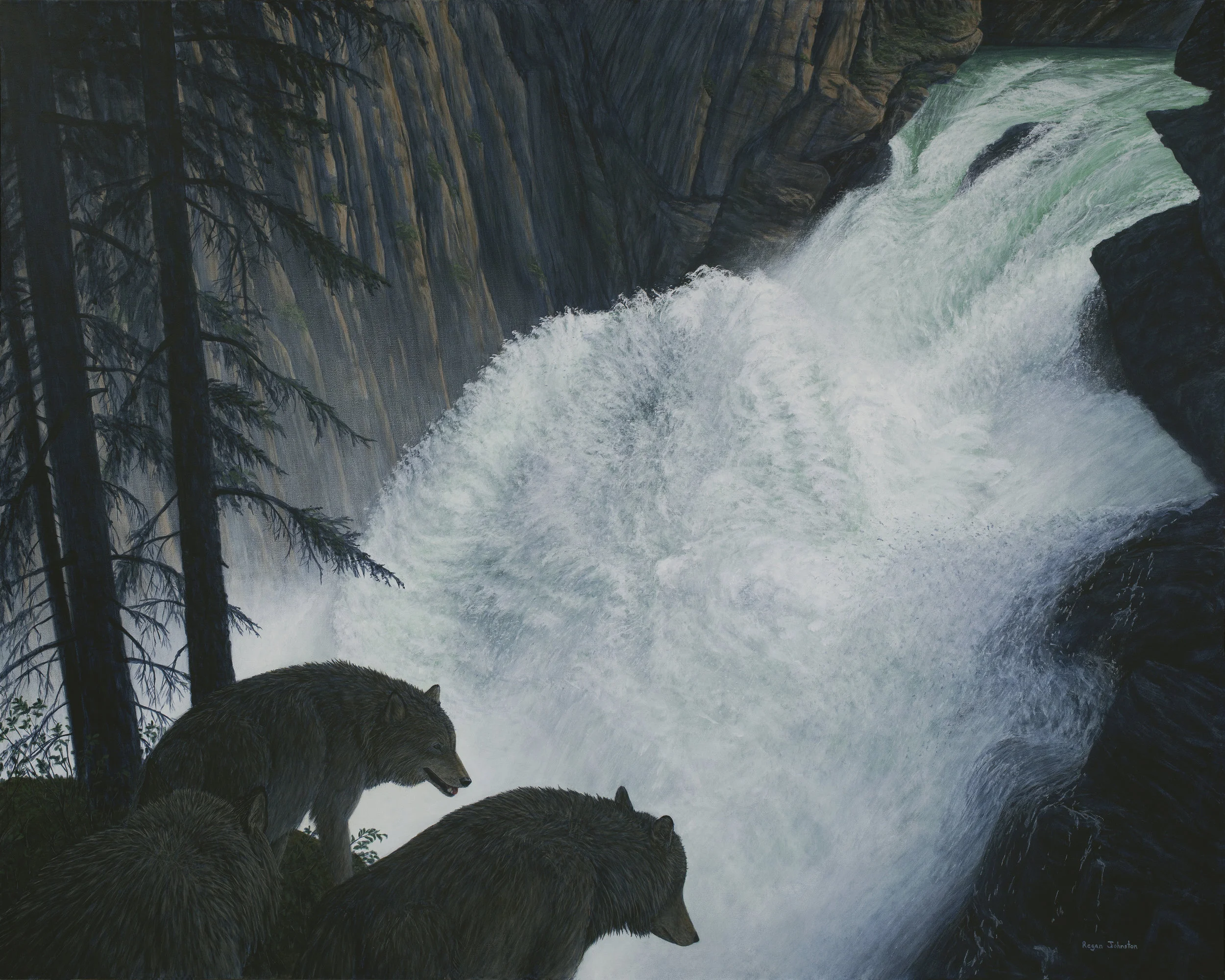 Howling Falls, Acrylic on Canvas, 48" x 60"