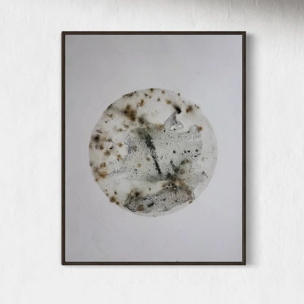 Deepen connection with life. 

Vol. 1. Earth #8 ▫️sold
Materials: gunpowder, wood, natural green pigment, smoke and cotton // Materiales: p&oacute;lvora, madera, pigmento natural verde, humo y algod&oacute;n