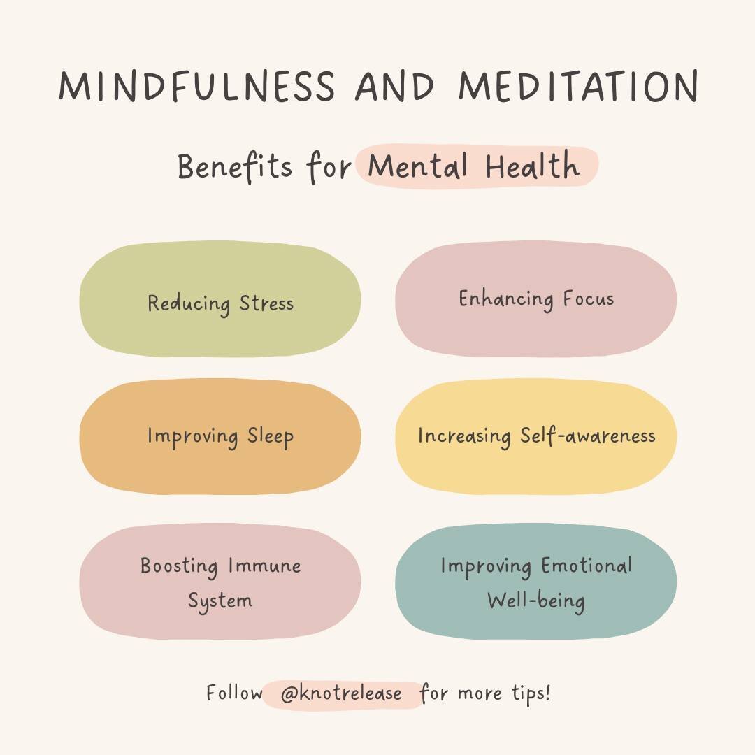 In today's fast-paced world, stress and anxiety are becoming increasingly common. It's important to take time to slow down and focus on our mental and emotional well-being. One way to do this is through mindfulness and meditation. Here are some benef