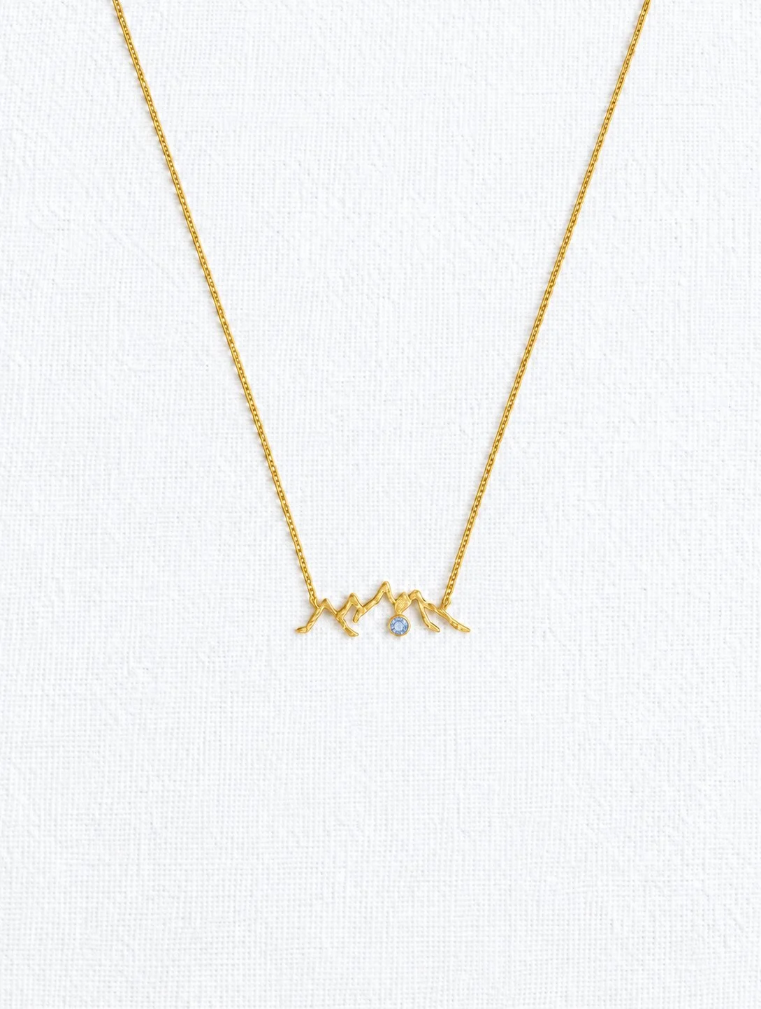 Yellow 14 Karat Gold Brushed Finish Wire Mountain Necklace.jpg