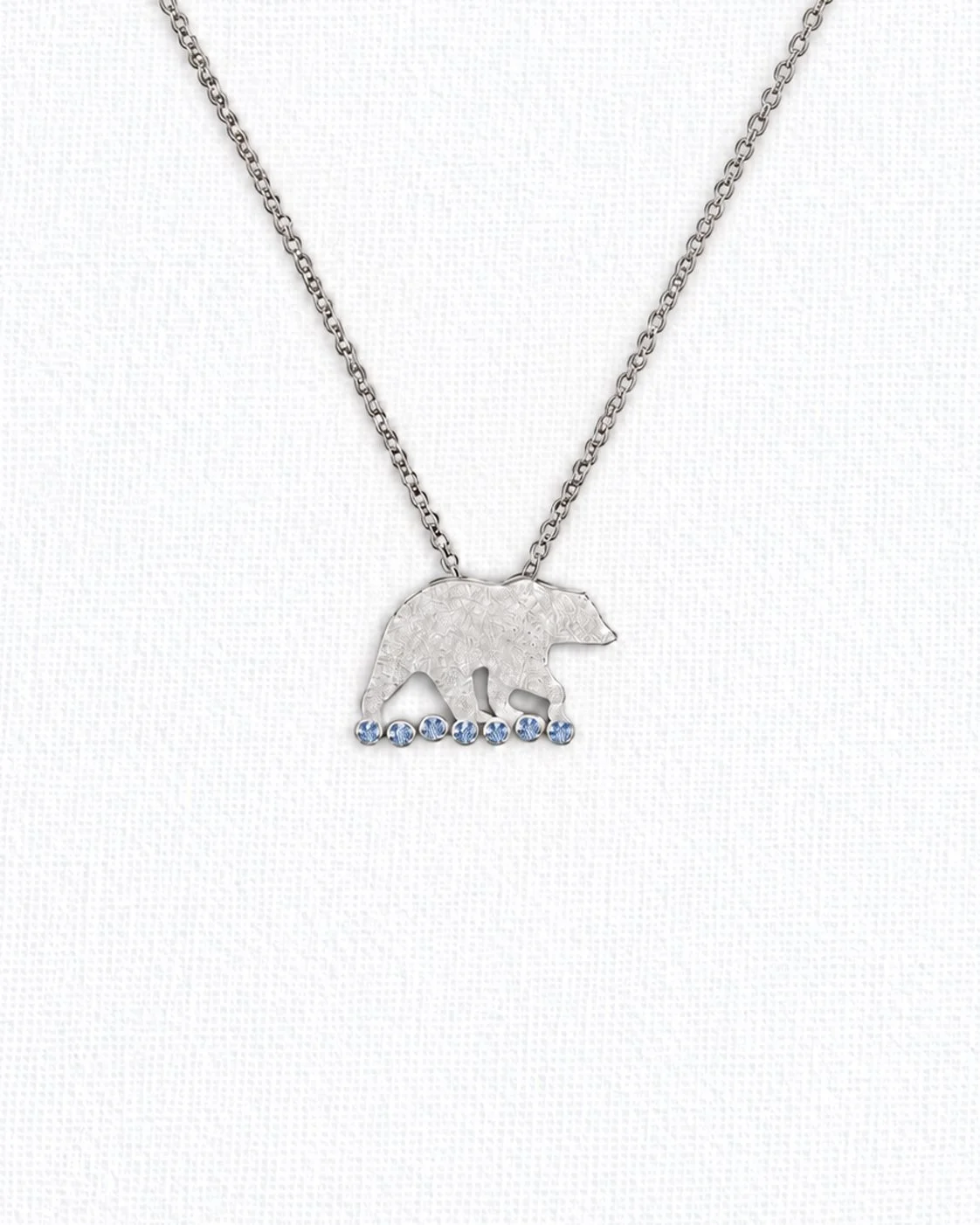 Sterling Silver Matte Finish Bear Pendant copy.jpg