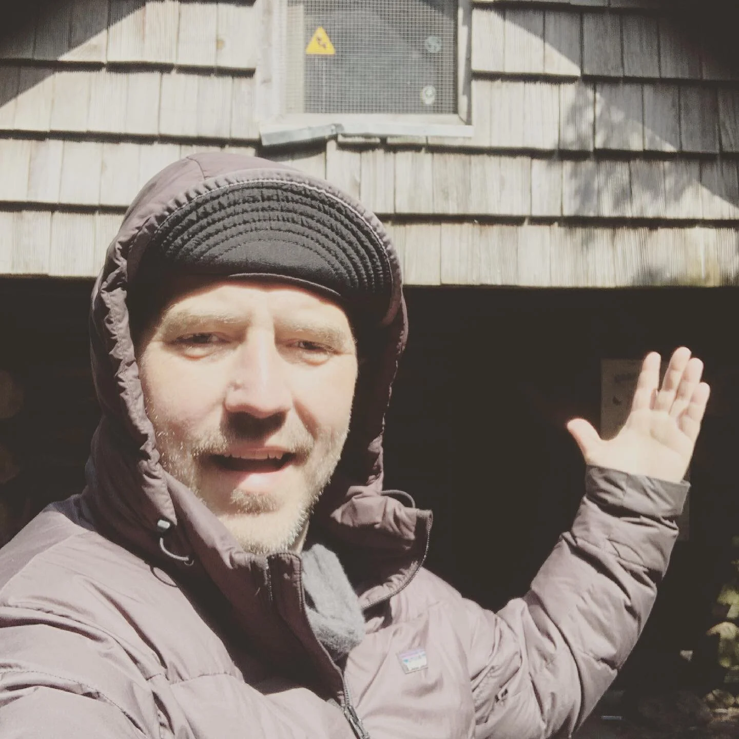 This is the highest shelter on the AT. The Roan High Knob. I was excited to stay here. Double decker. But the ground was wet and muddy. It was very cold. The spring was trickling. And there was a pile of trash inside included empty hiker rations, blo