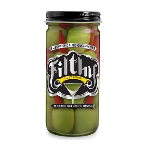 Filthy Food - Hot Pepper Olives 236ml