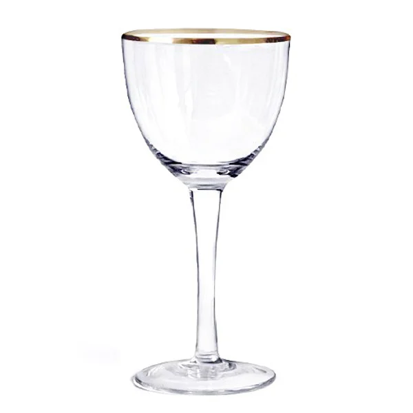 Nick & Nora Glass 6oz Gold Rim