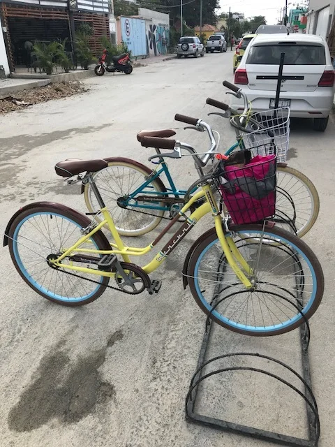 Our cute rental bikes