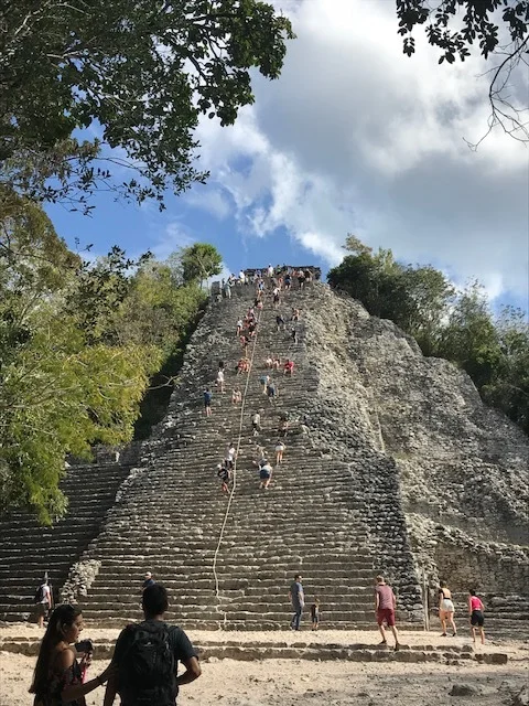 The big ass pyramid at Coba that is really too dangerous to be climbing. Glad that I did get to climb it!