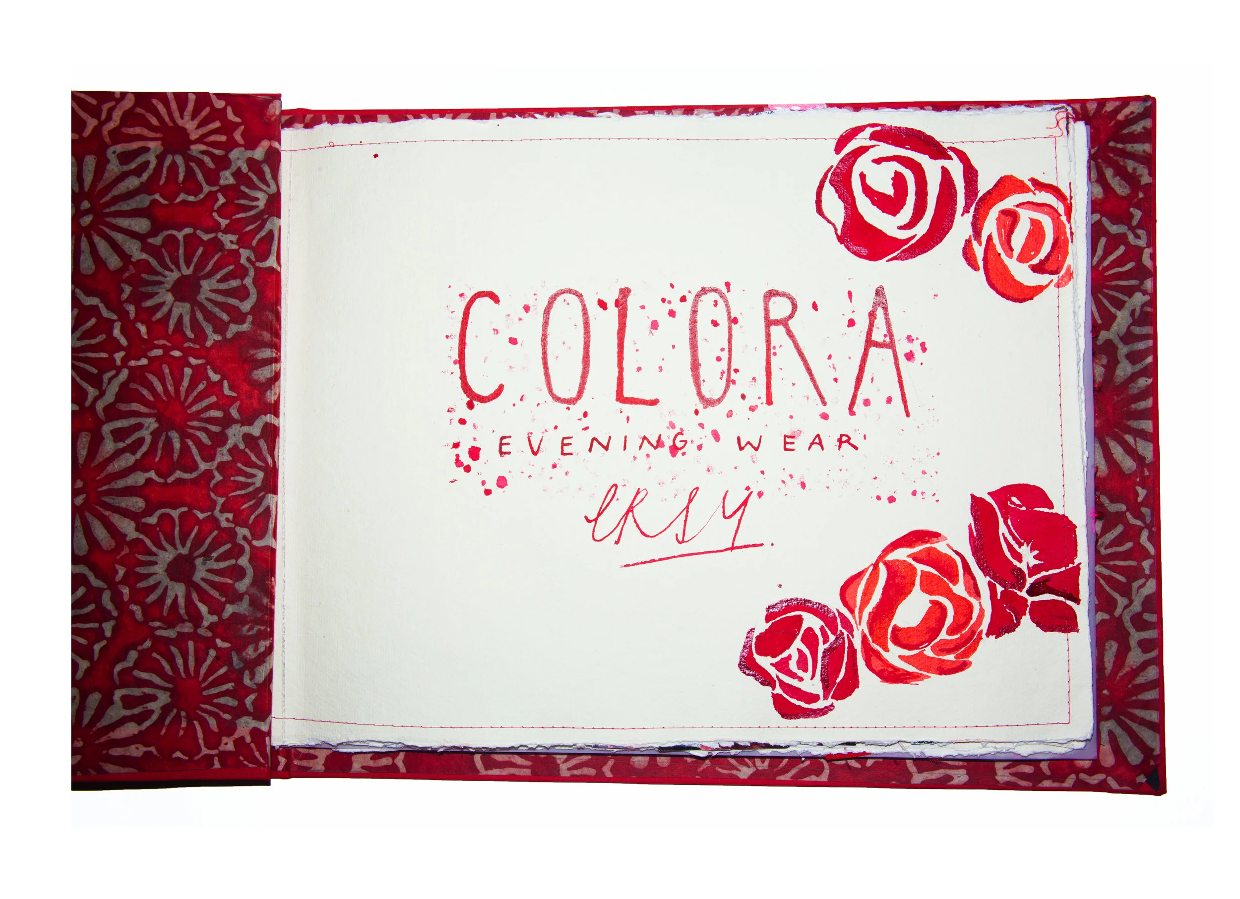 select pages from her design book "Colora". 