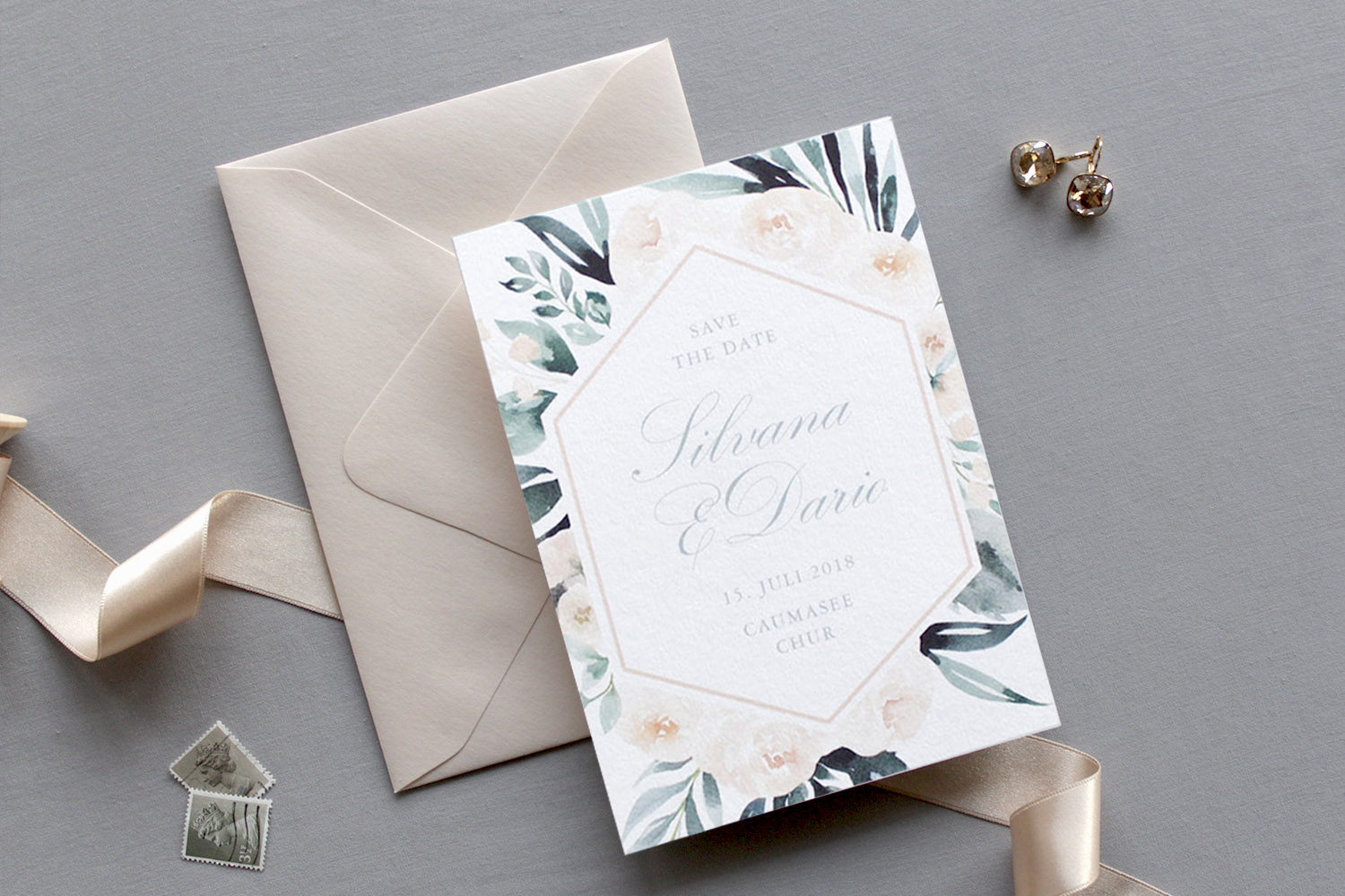 20 Elegant Save the Date Cards with Envelopes 
