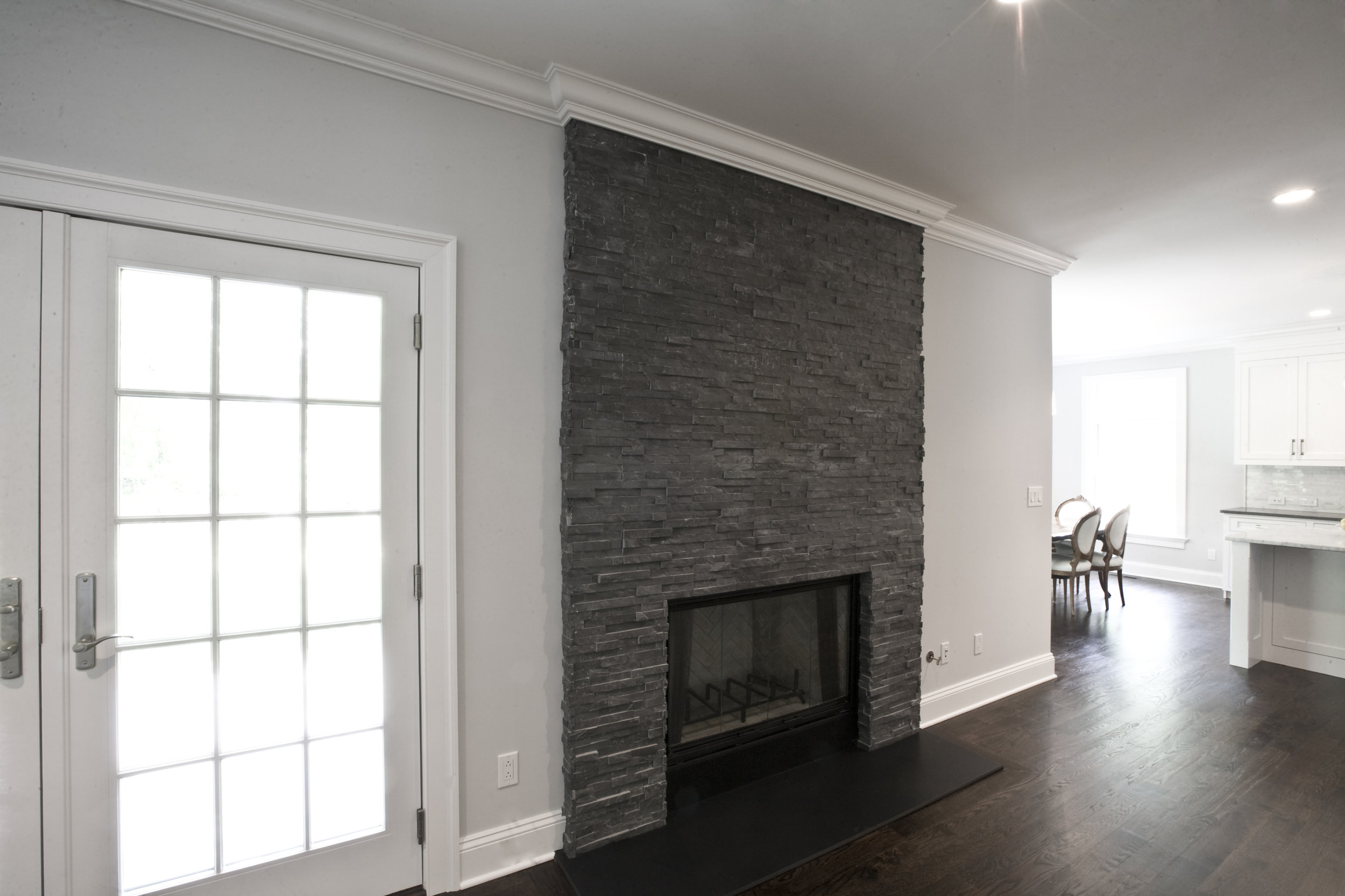  POLISHED BLACK ABSOLUTE GRANITE HEARTH AND CHARCOAL SHADOWSTONE BY REALSTONE 