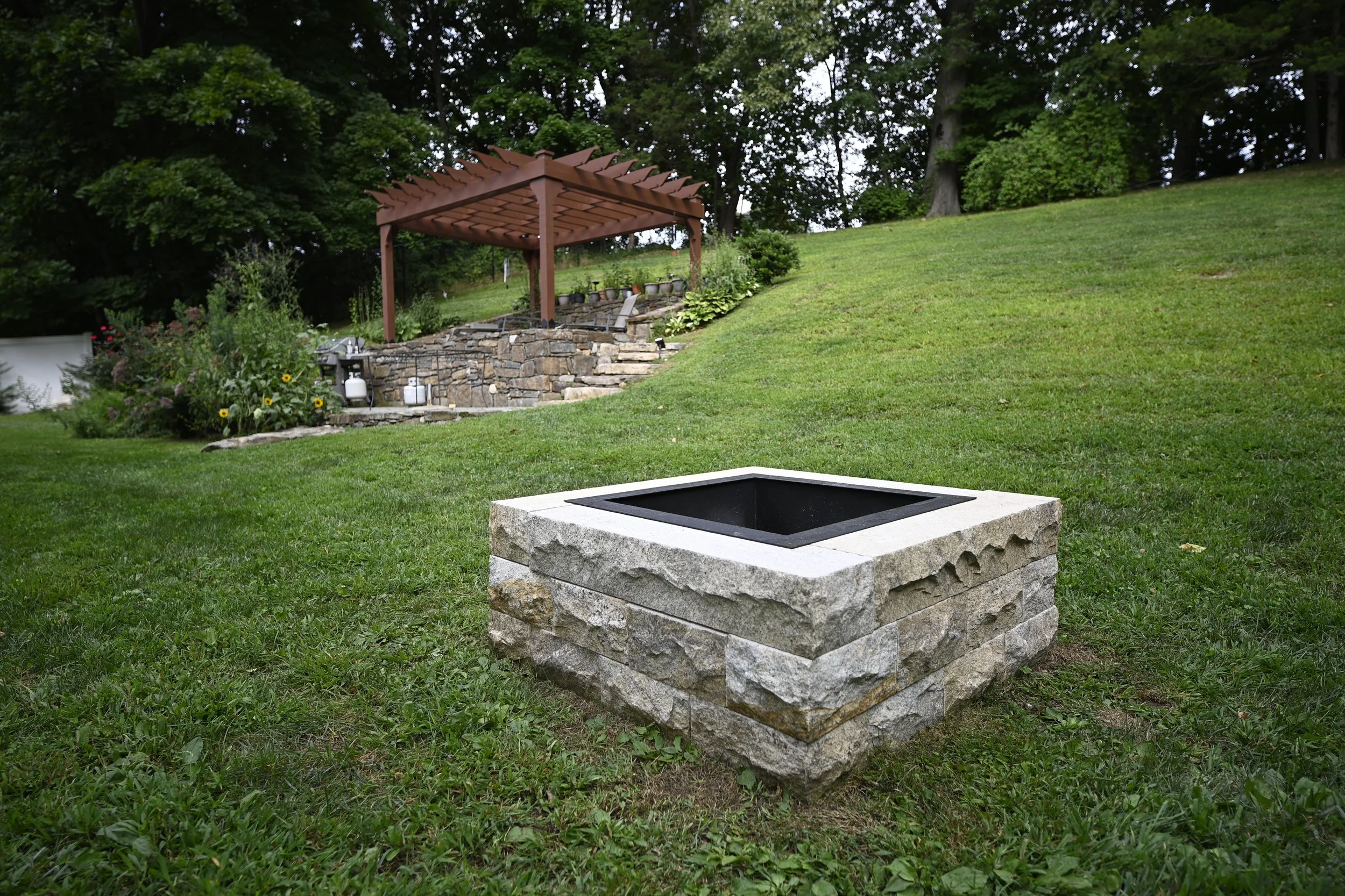 Stone Firepit in your Backyard