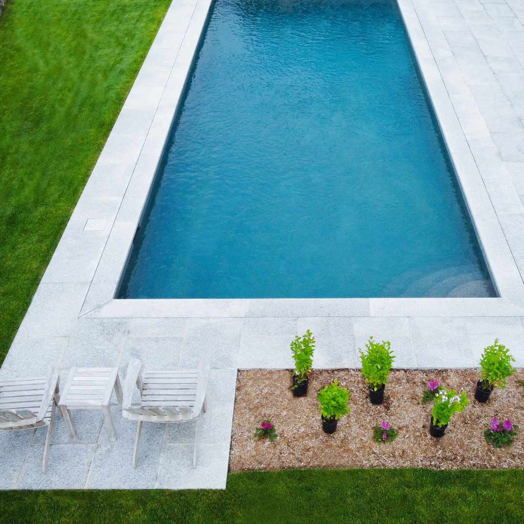 With a Guilford Grey pool below, comfortable seating, and crisp landscaping, this space blends structure and serenity into a true backyard retreat. Tomorrow is #NationalPlayOutsideDay, there&rsquo;s no better reminder to step outside and enjoy it.