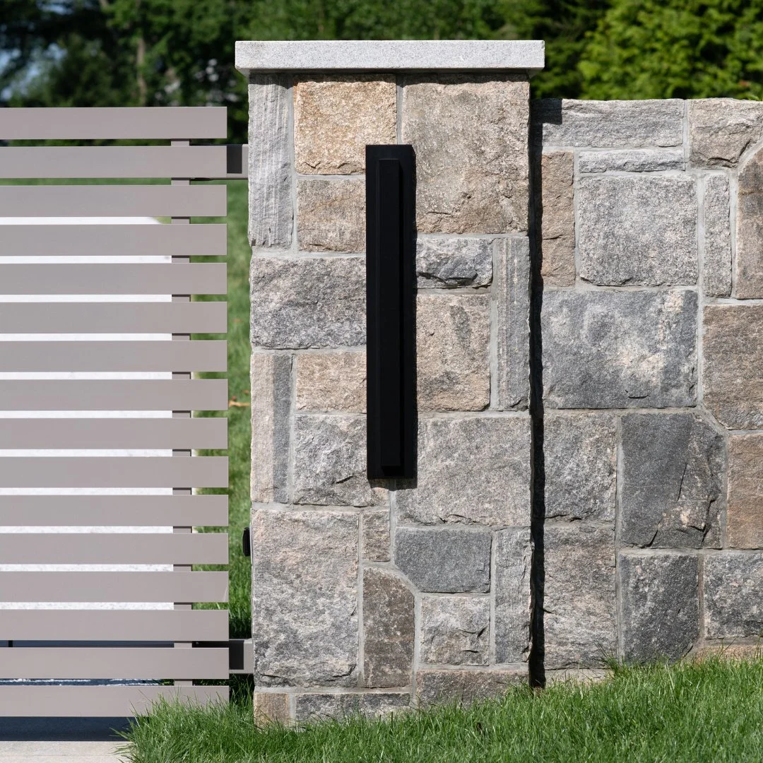 A grand first impression on #WorldCaringDay, we&rsquo;re highlighting thoughtful craftsmanship and lasting design. This Liberty Hill stone wall entrance blends strength, elegance, and timeless curb appeal from the very start.