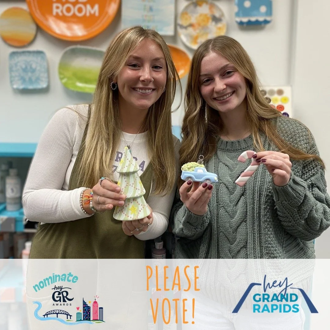 🌟☑️ Only a couple days left to nominate us for Best Make or Paint Your Own in the HeyGR! Awards!
If our studio has brought a little joy to your week, we&rsquo;d love your nomination☺️
(Nominate at the link in our bio)

Thank you for supporting local