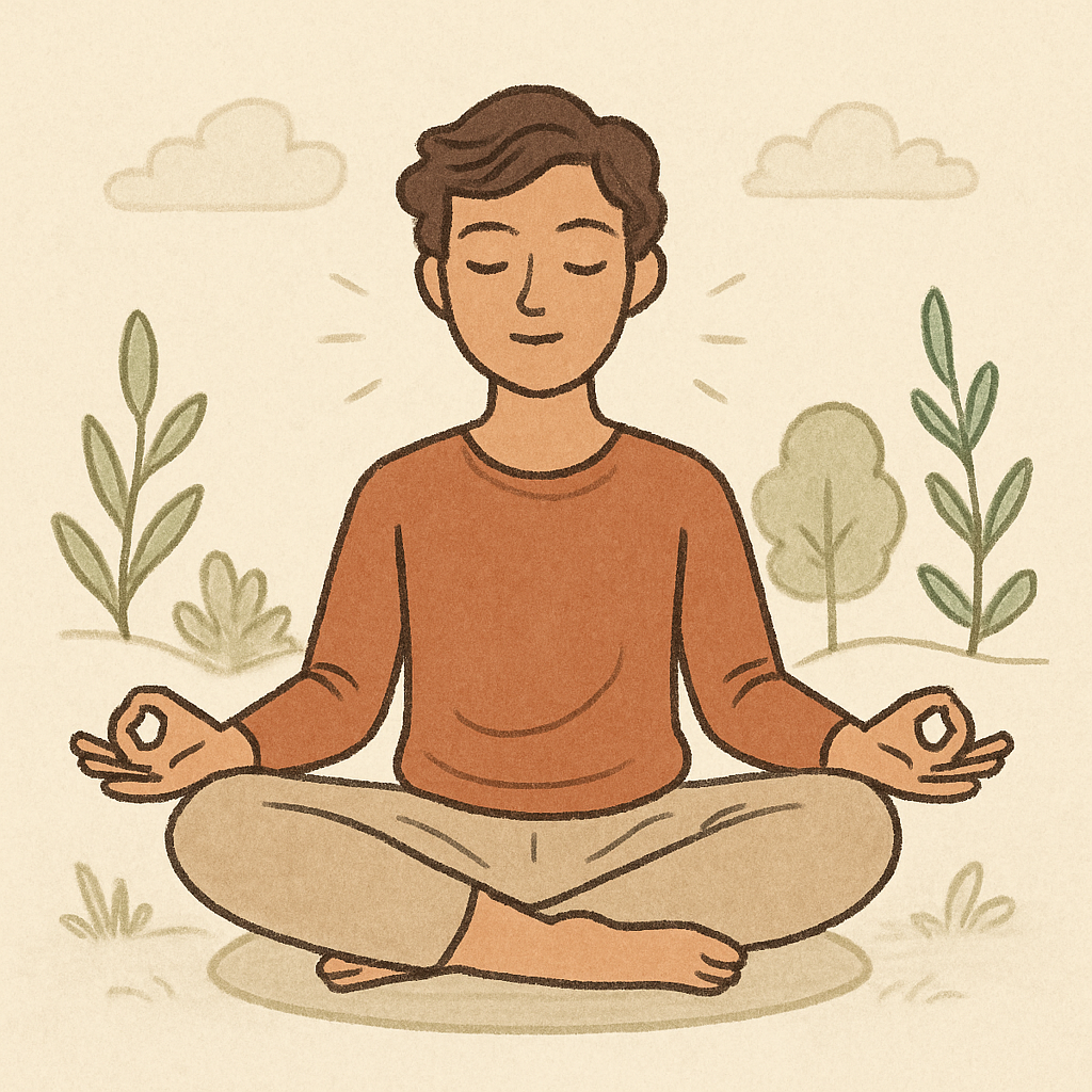 person practicing mindfulness meditation