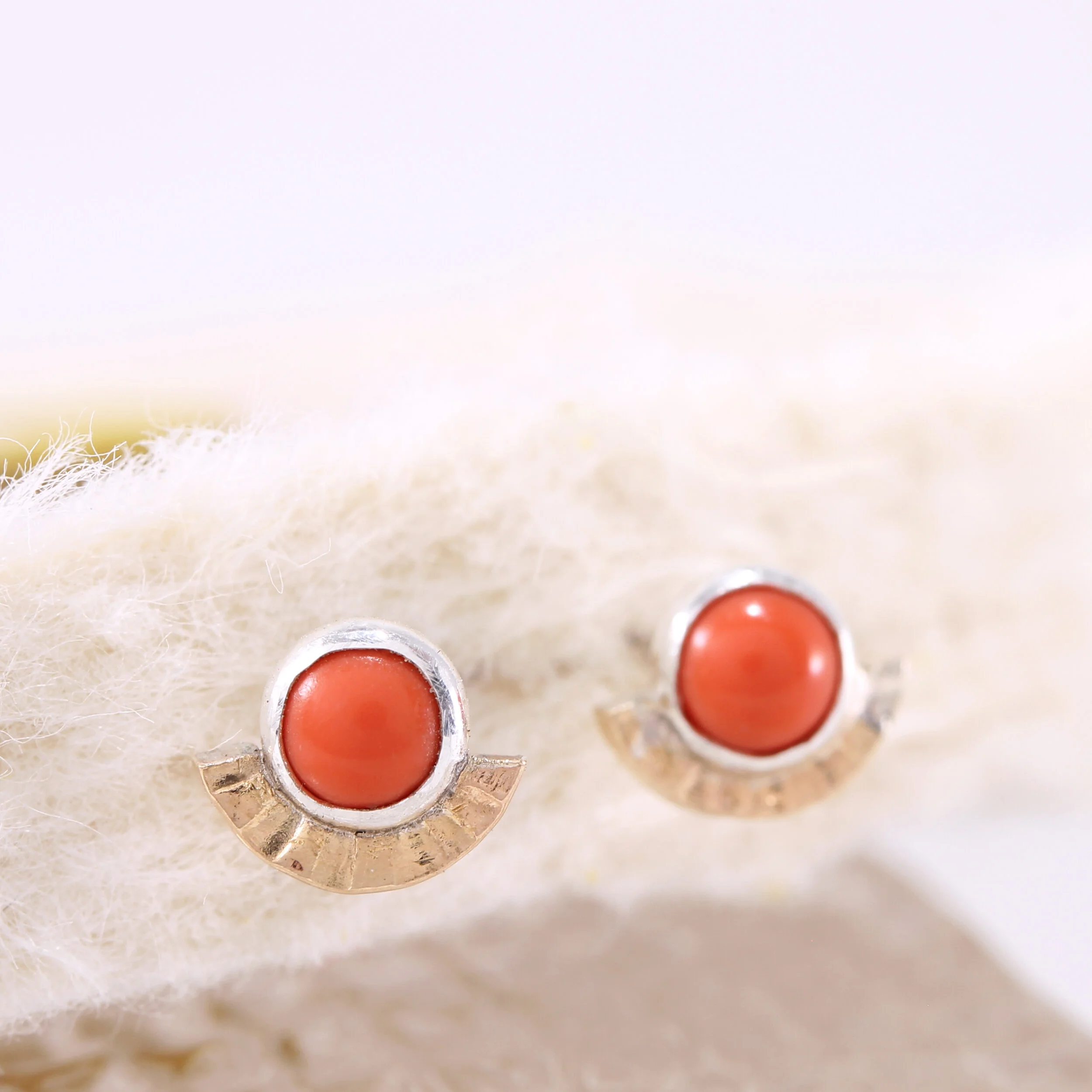 Coral Arc Earrings