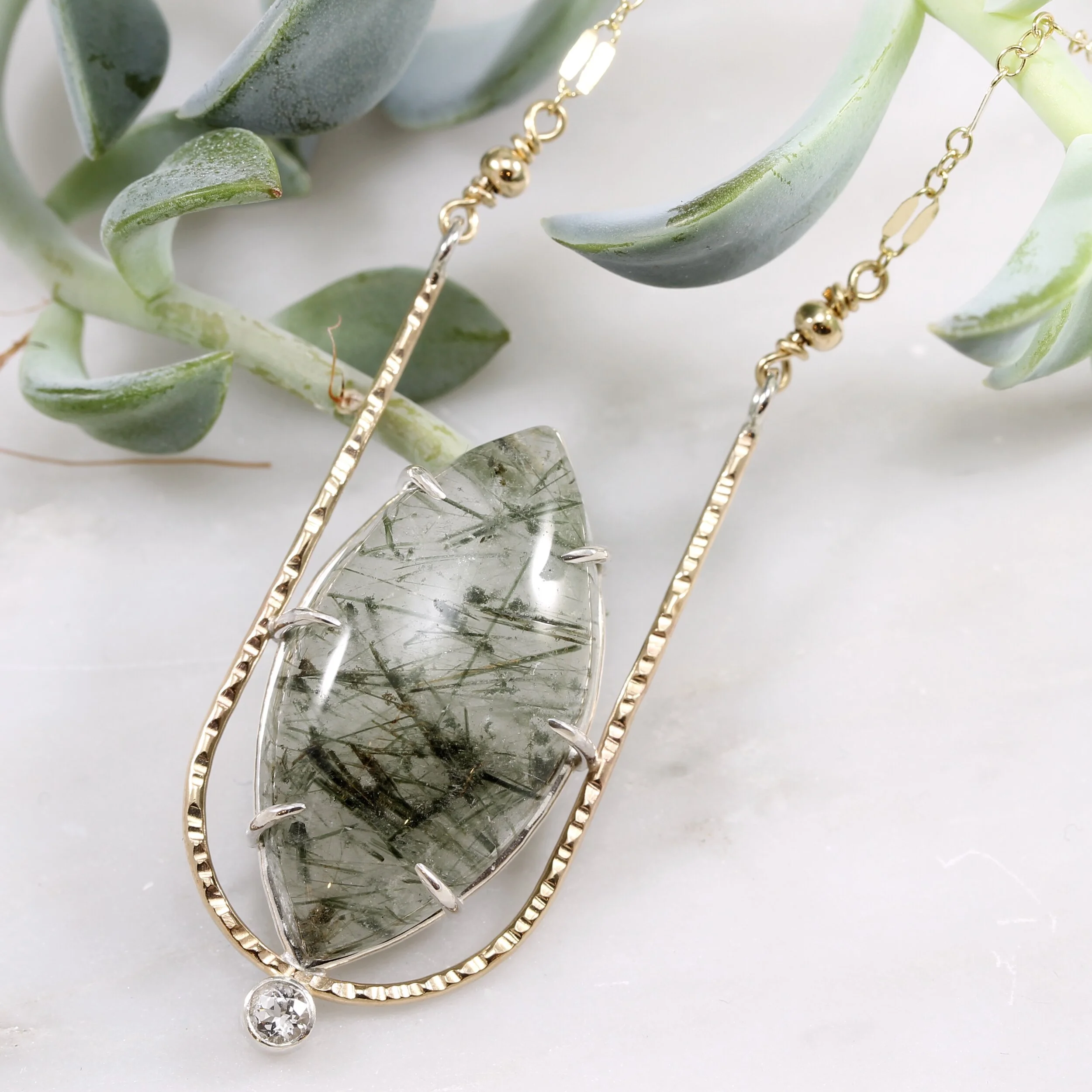 Tourmalated Quartz Necklace