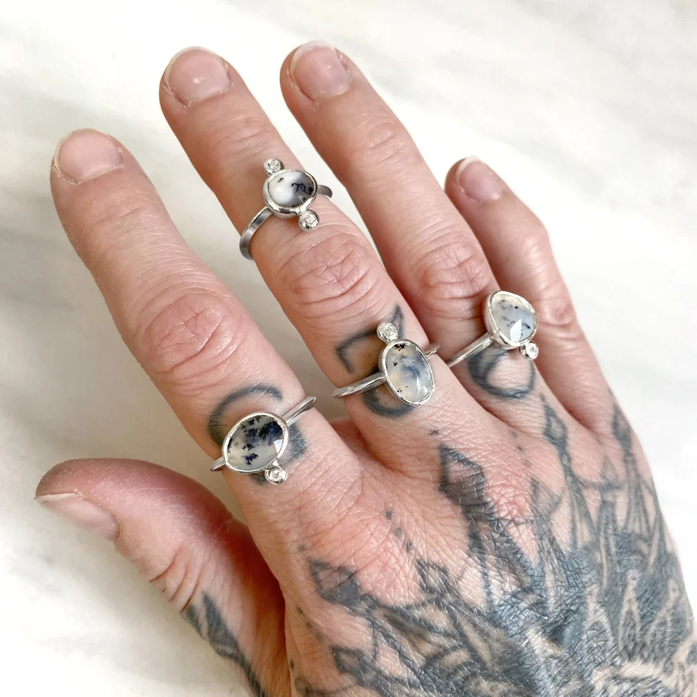 Dendritic opal shop ring