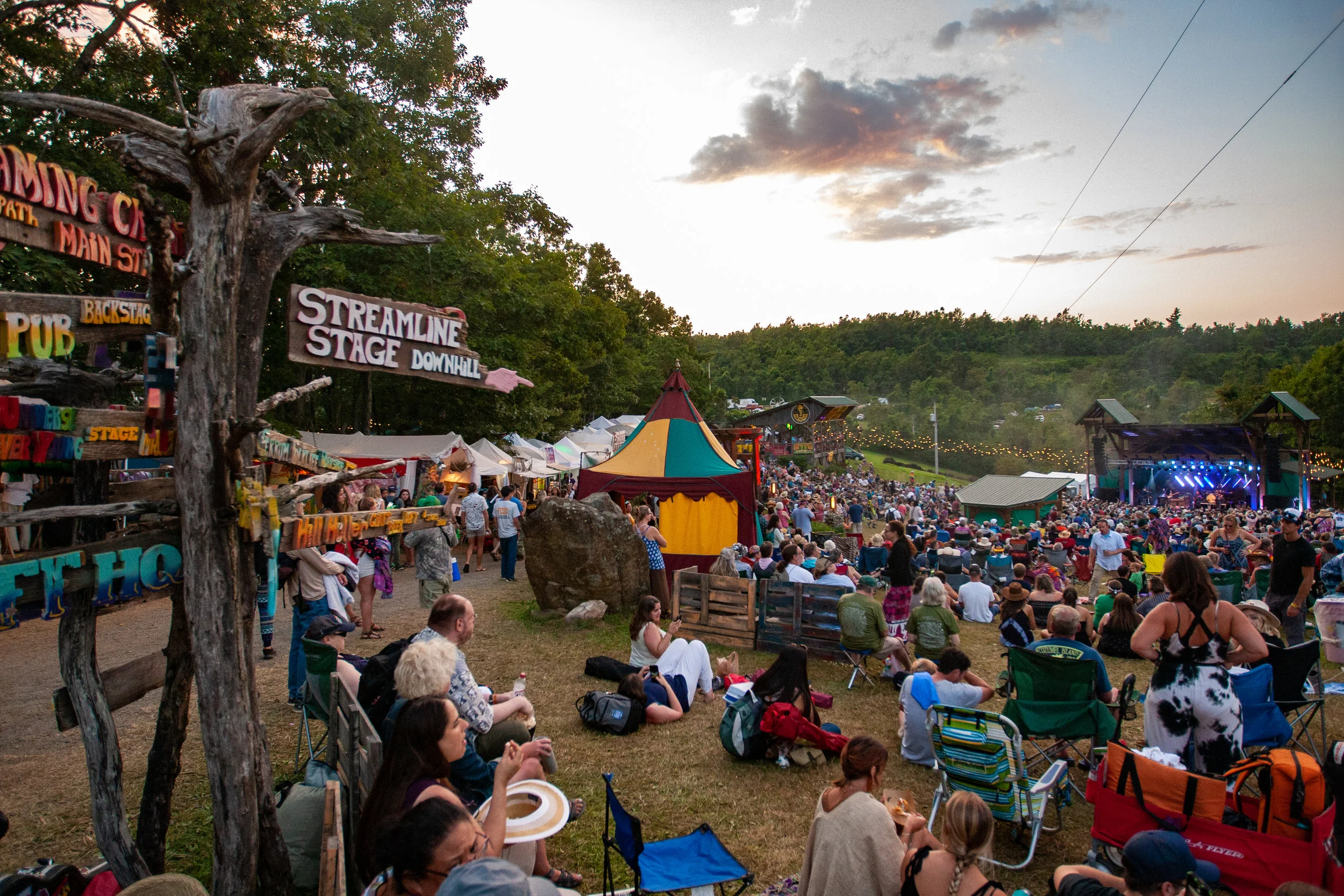  People gather at the Streamline Stage at Hill Holler during the last day of FloydFest on Sunday, July 28, 2019. 