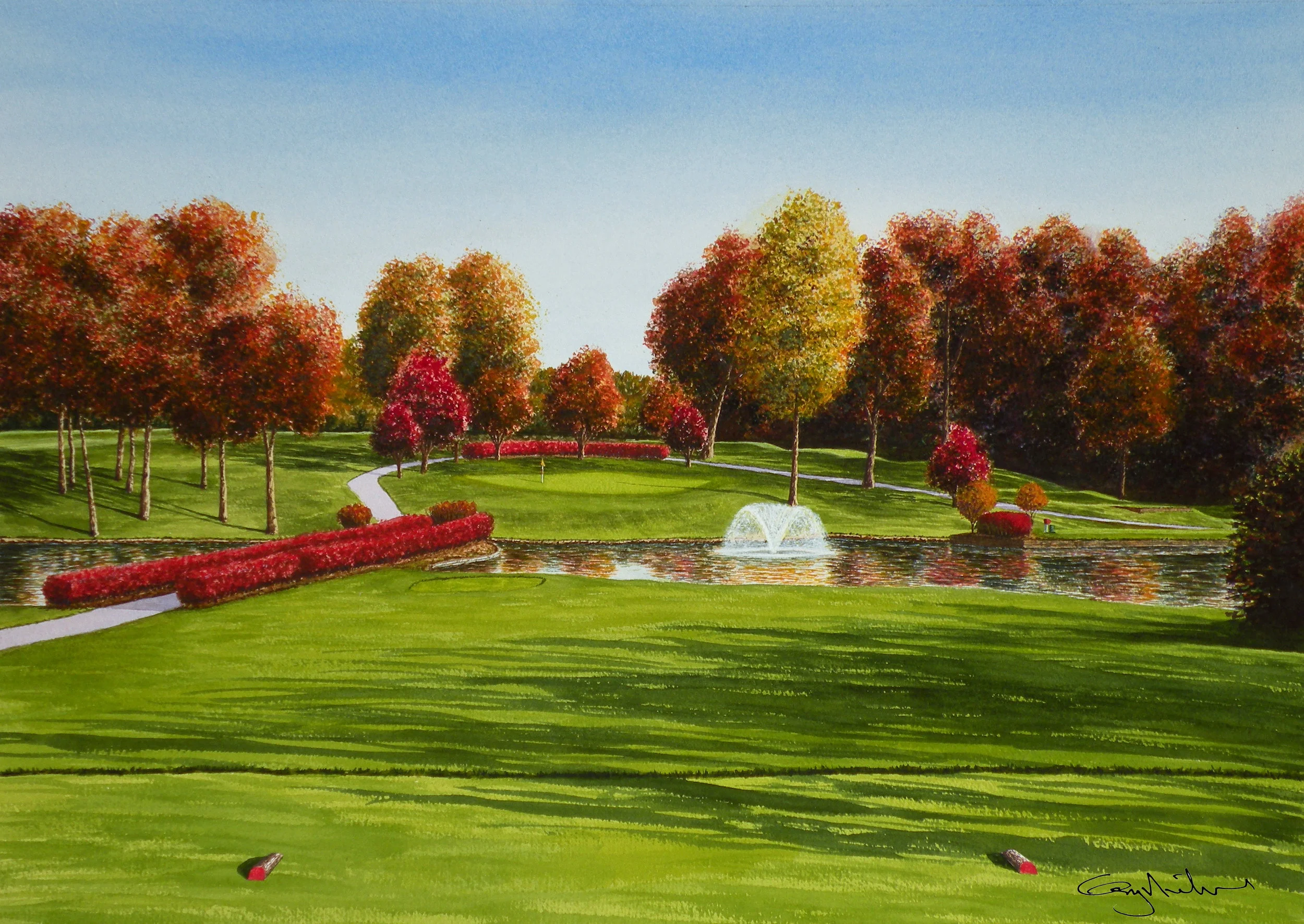 Log Cabin Club, #17, St. Louis, MO Painted as commission for The Log Cabin Club clubhouse.