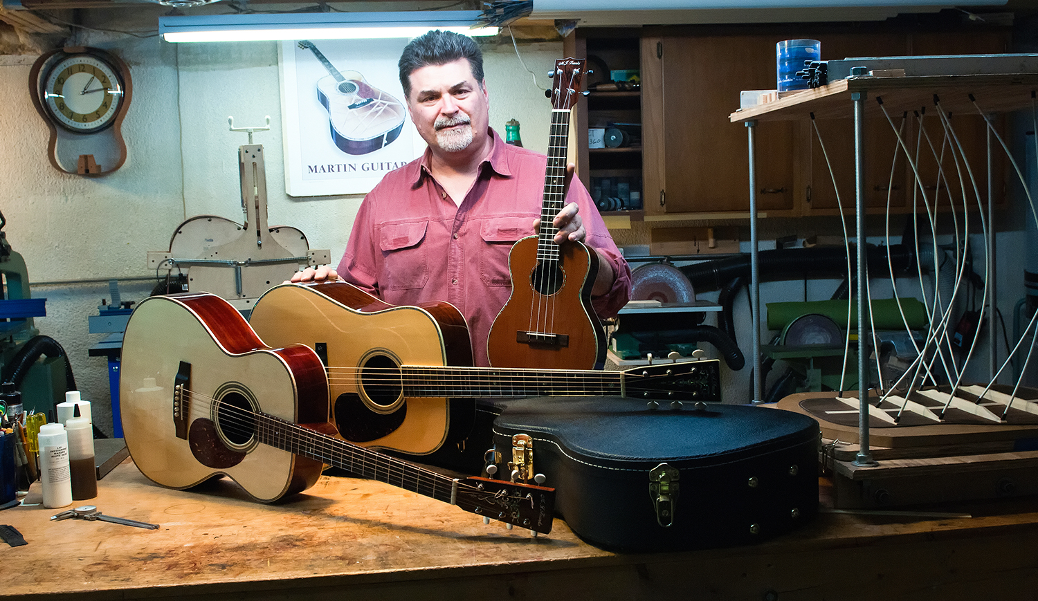 Mike Franks in his workshop.