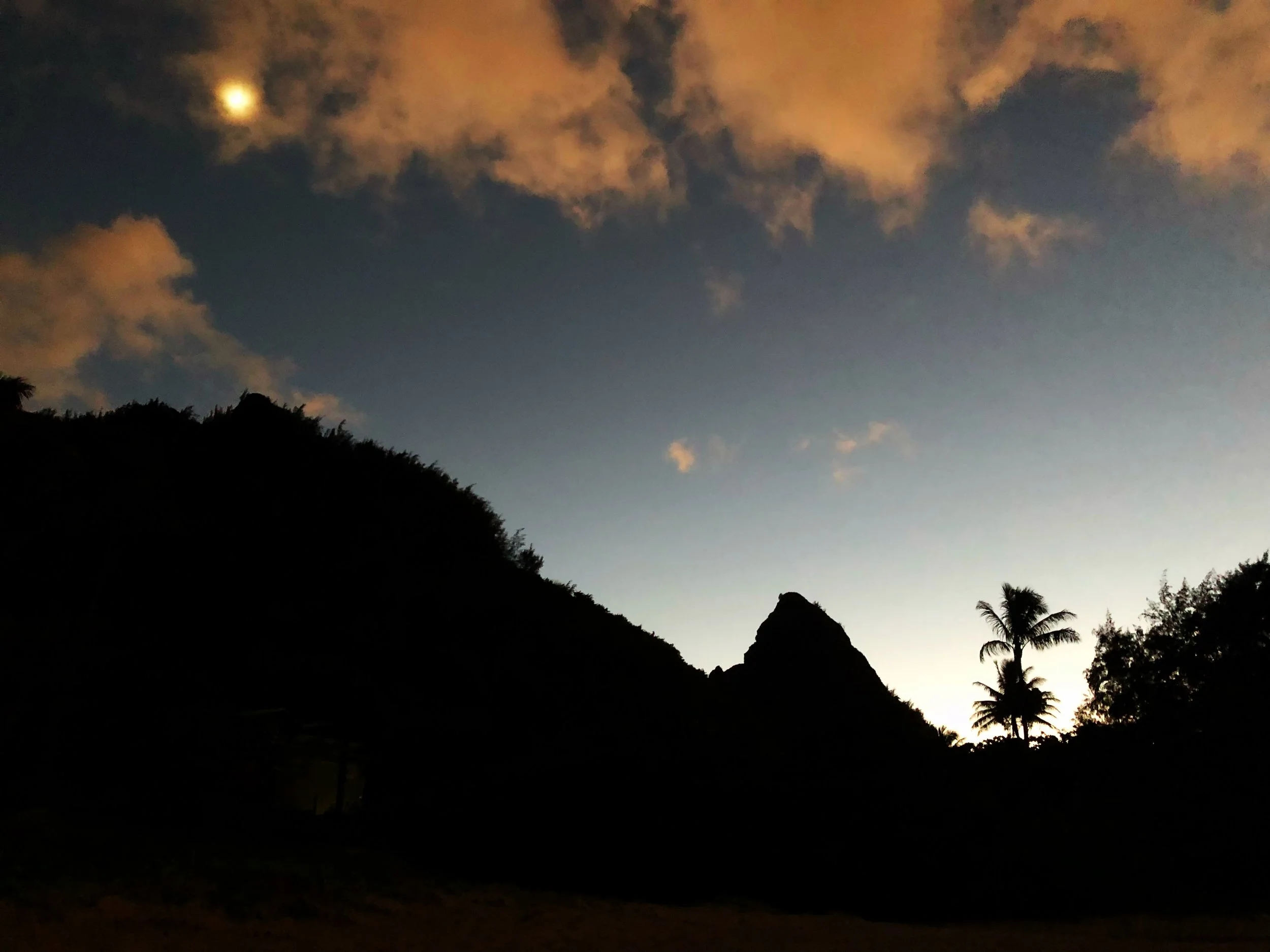 Haena Beach Park - the little beach to the left over the rocks