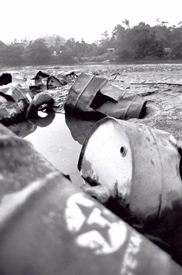 Abandoned toxic oil dump, Ecuador. Courtesy of Amazon Watch © Amazon Watch