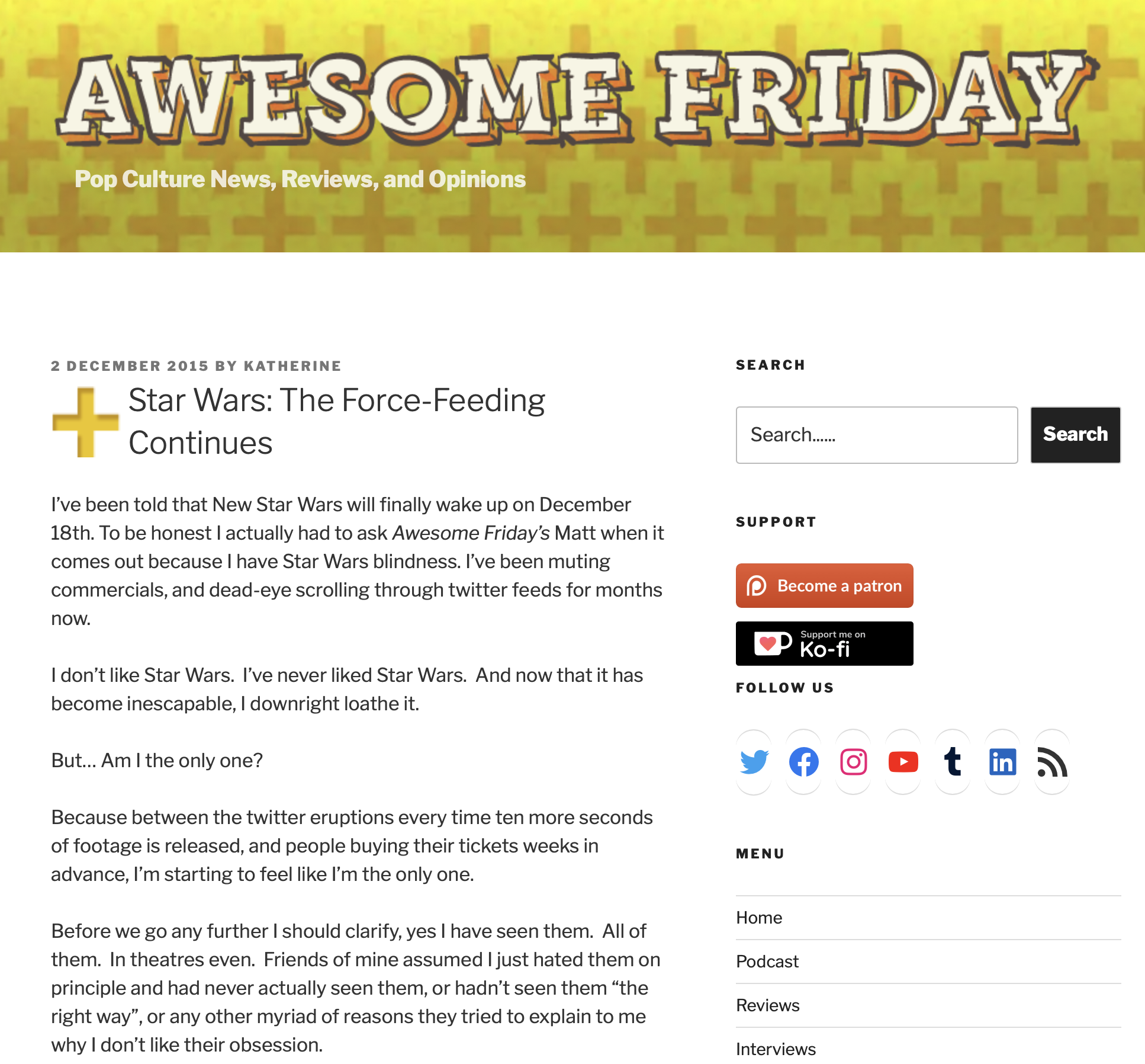 Why I’m Not A Fan of Star Wars - Bad Timing, Generation X & a Galaxy of Merch