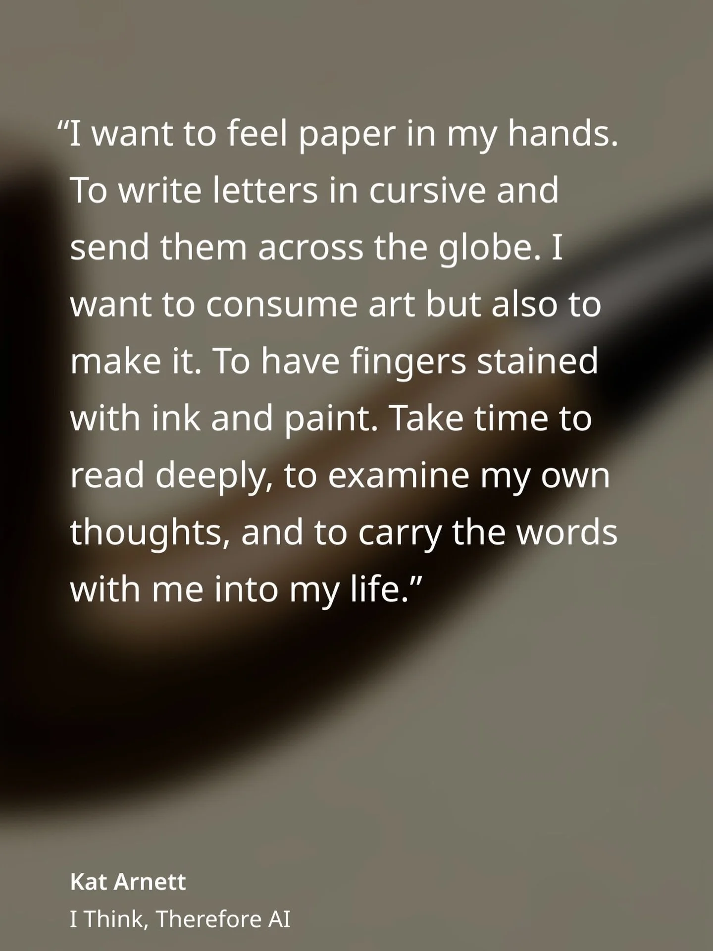 An excerpt from my end of 2025 edition of Evergreen Current. Link in bio for the full thing. 

#substack #writersofinstagram #ai