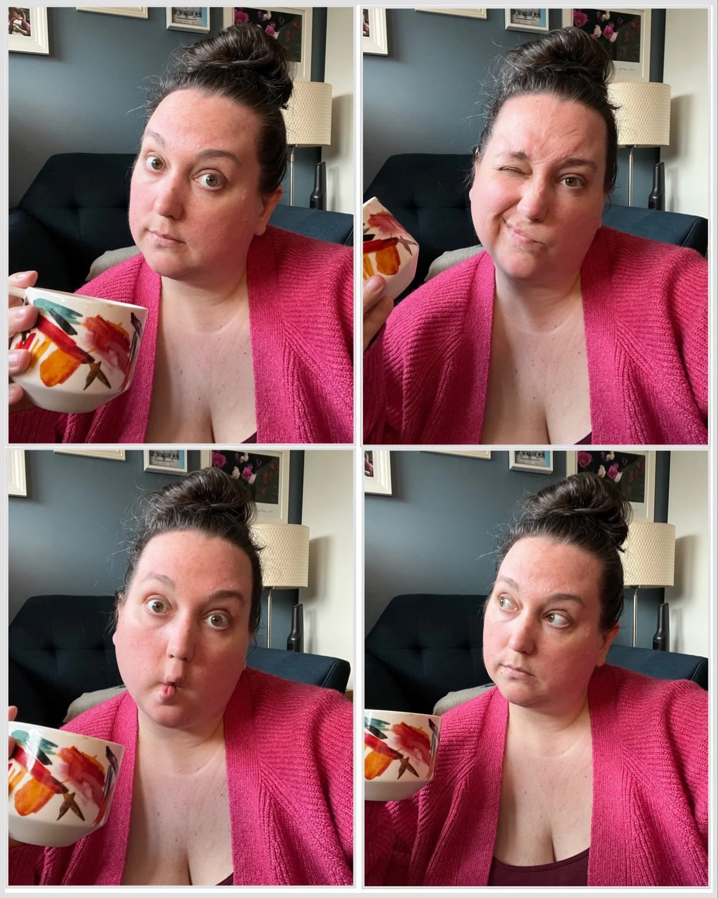 Recording coffee chats for the latest vlog. I maintain that not brushing my hair is proof that I&rsquo;m not using AI.