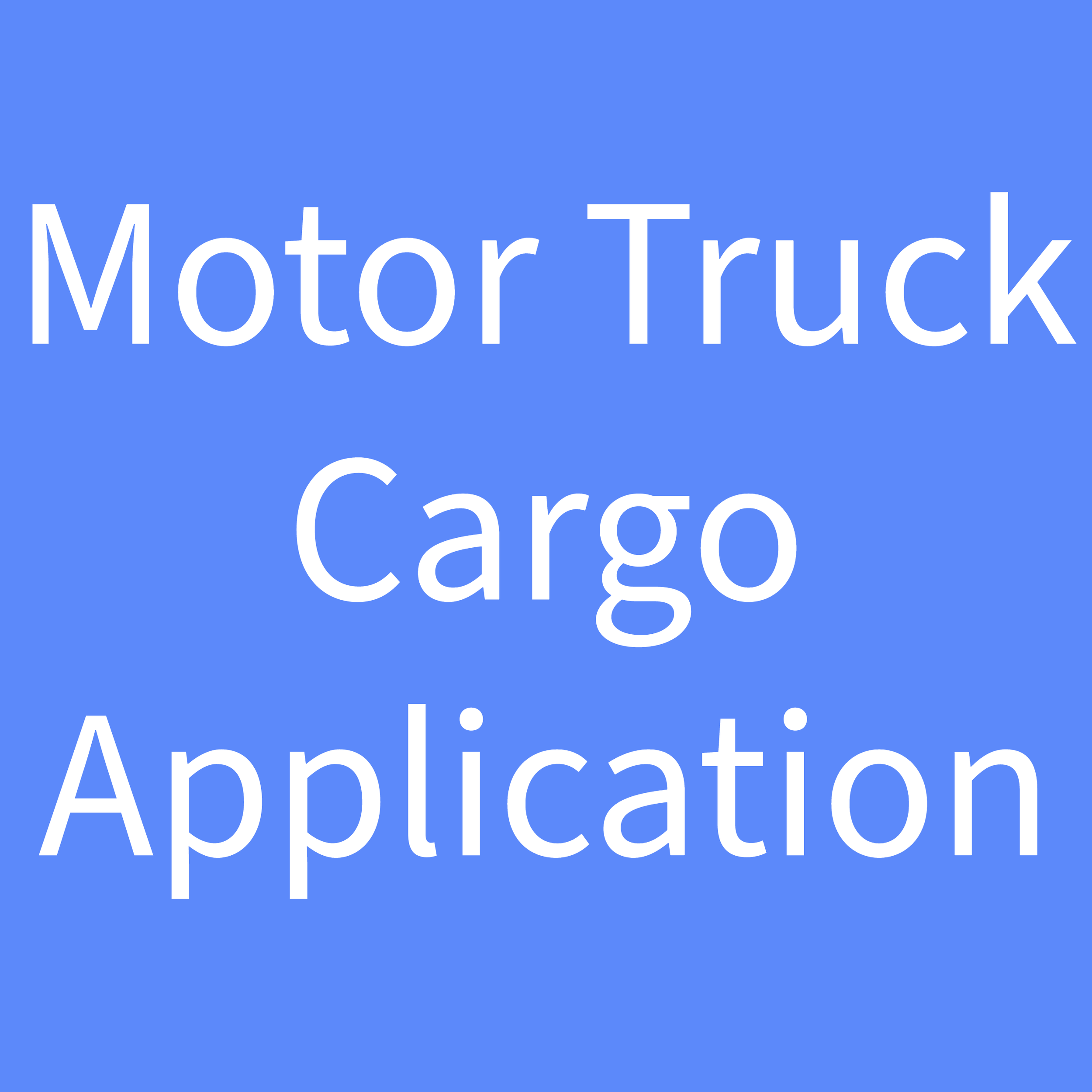 Motor Truck Cargo Application