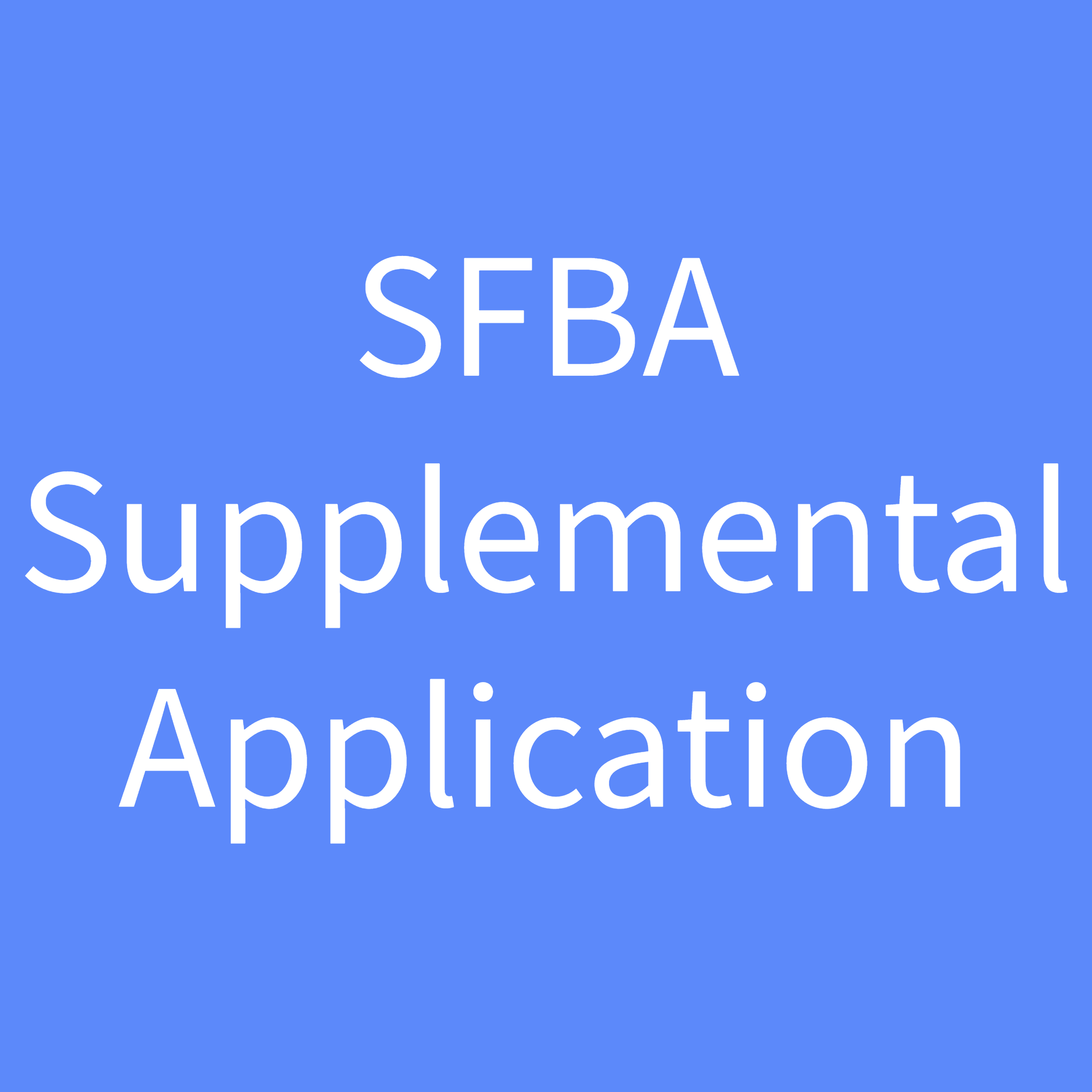SFBA Supplemental Application 