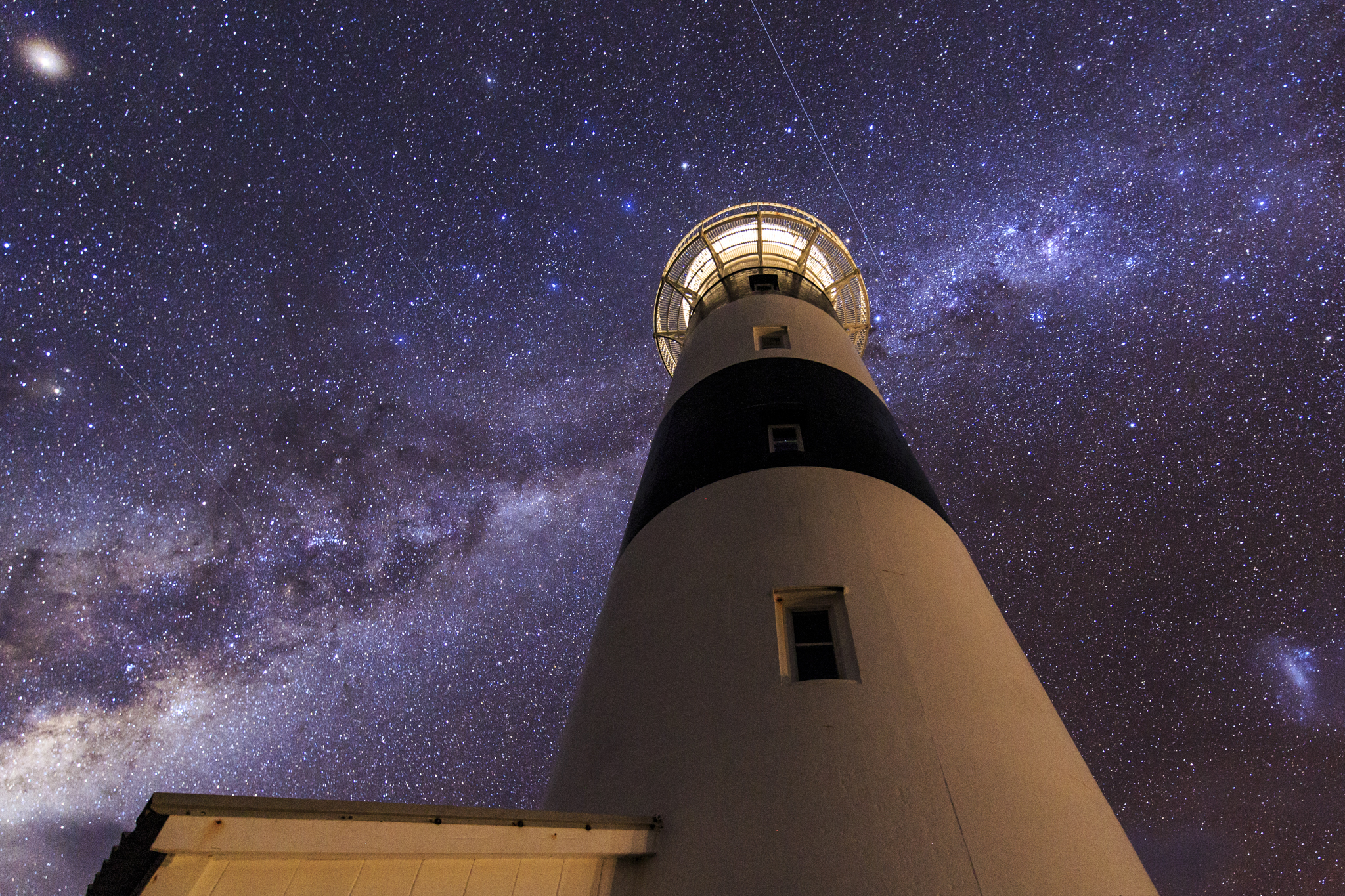 The lighthouse under the milky way.