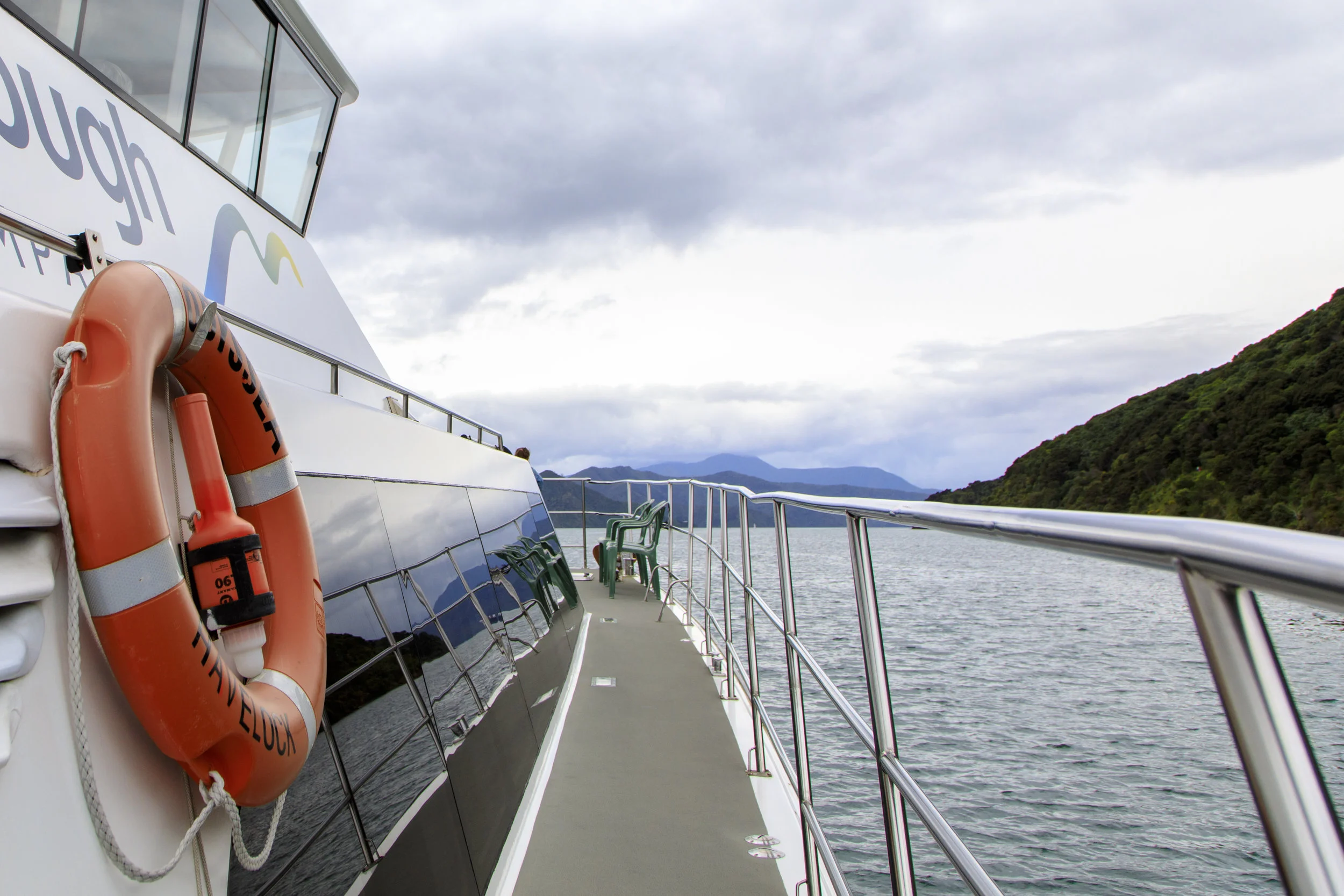 Marlborough Tour Company's Odyssey heading out from Picton