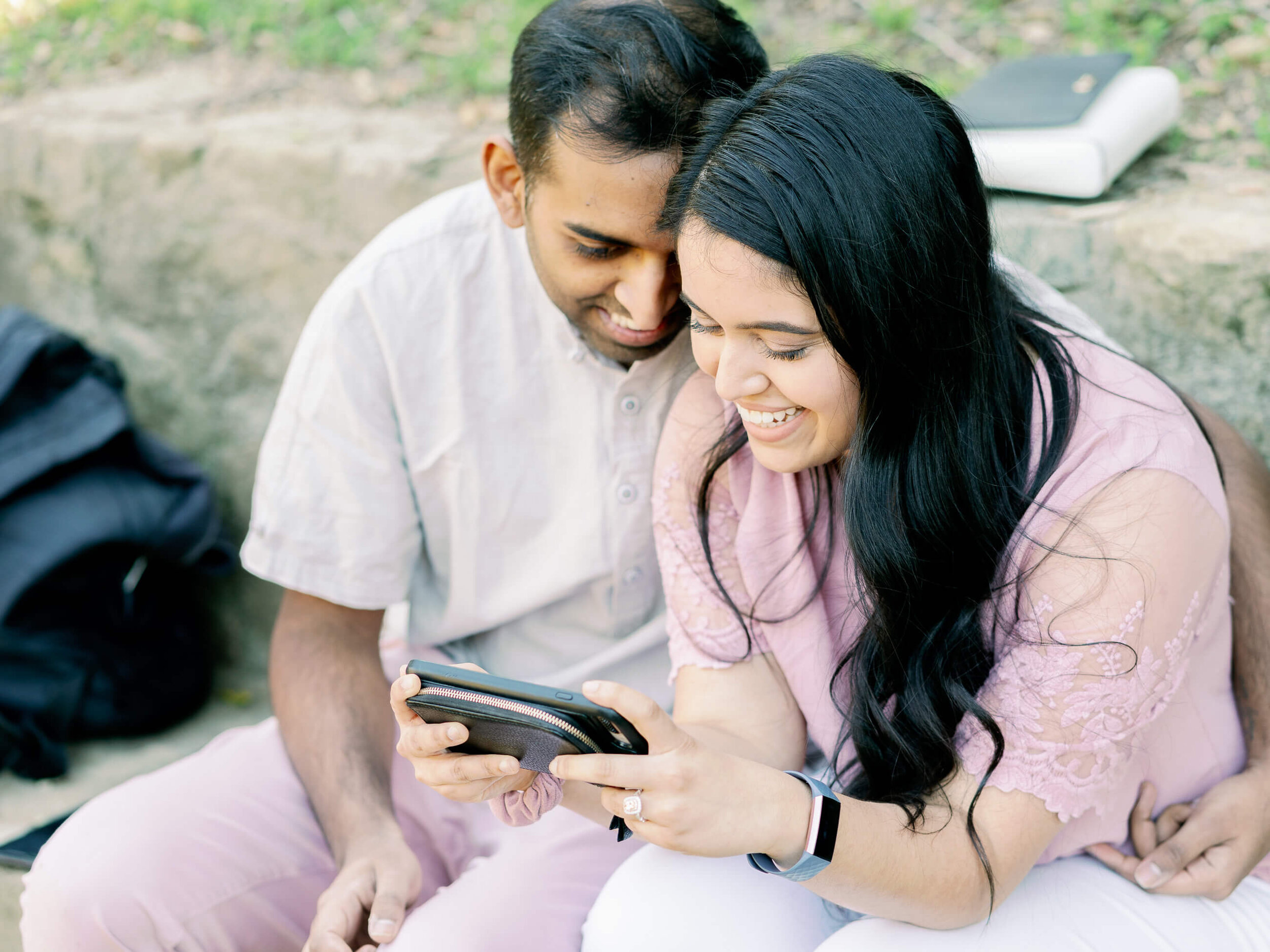 All their family and friends knew ahead of time that Pavan was going to propose, so he had everyone record videos of their congratulatory wishes that Mal got to watch right after the proposal! It was so sweet! 