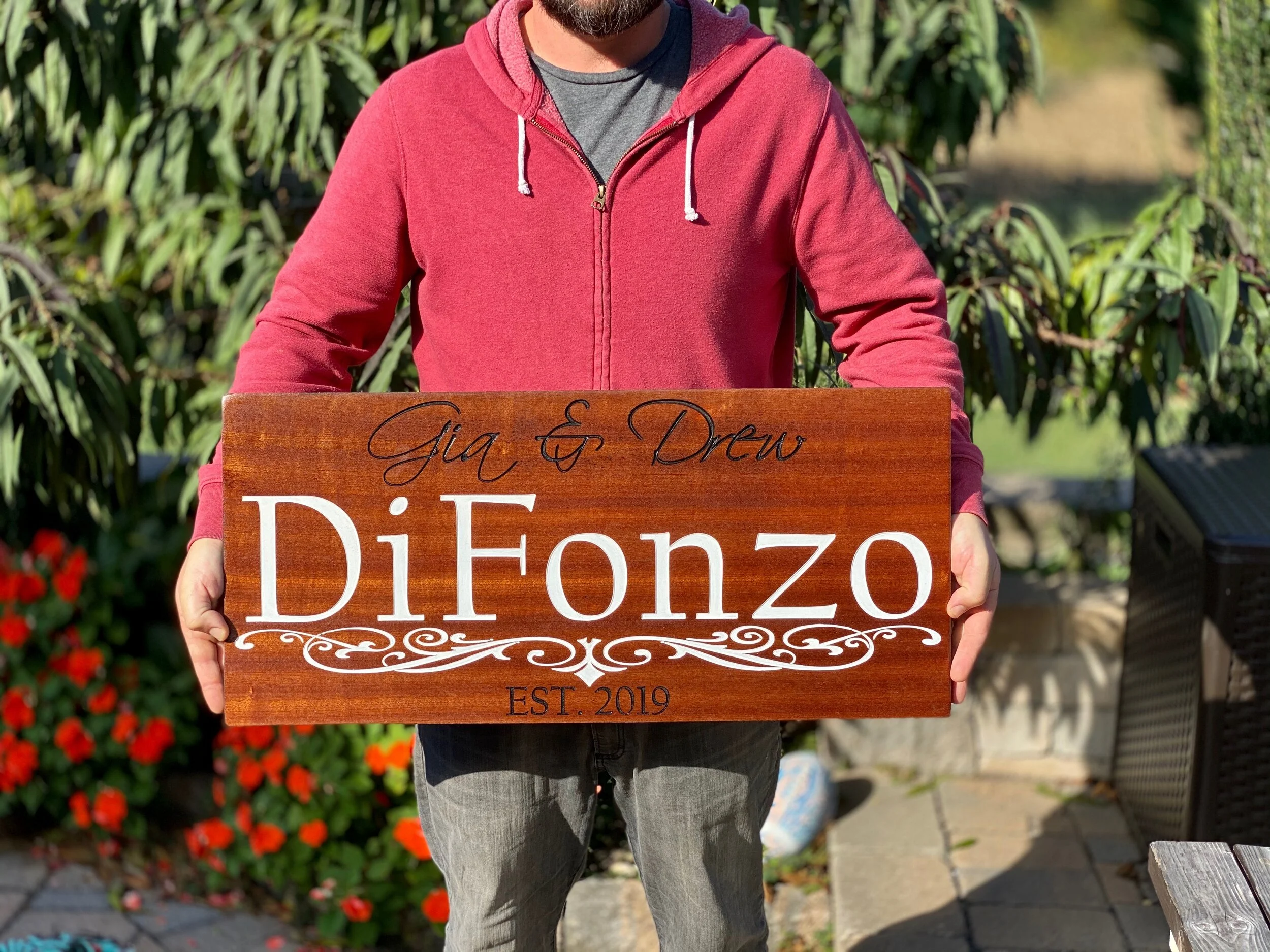 Carved wedding announcements! Shown here in XL, multiple sizes available!