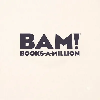 BAM! BOOKS-A-MILLION logo on a peach colored background.